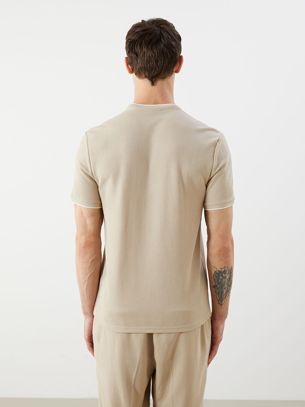 Grandad Collar Short Sleeve Men's T-Shirt-6