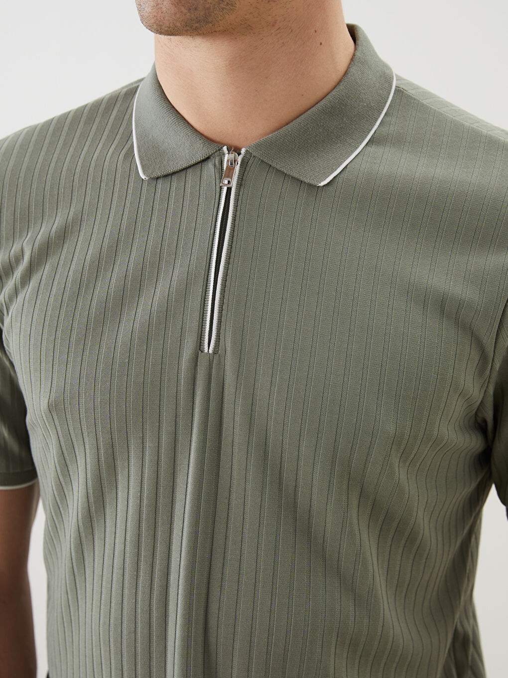Polo Neck Short Sleeve Men's T-Shirt -S4MG62Z8-J1R
