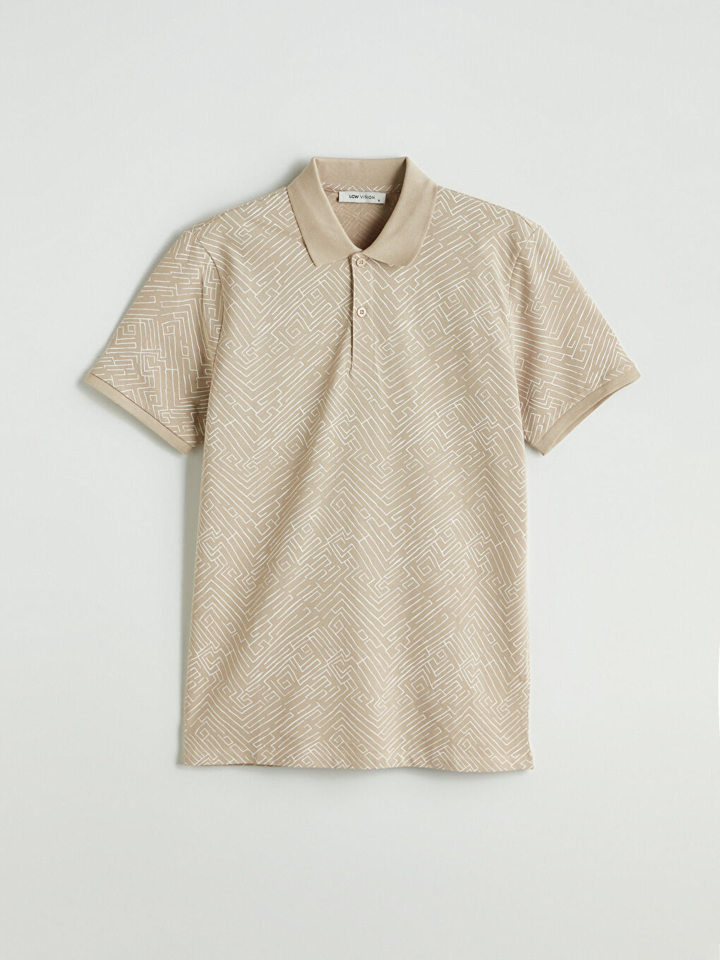 Футболка Мужская Поло Воротник Короткий Рукав Узорчатая Пике-4
