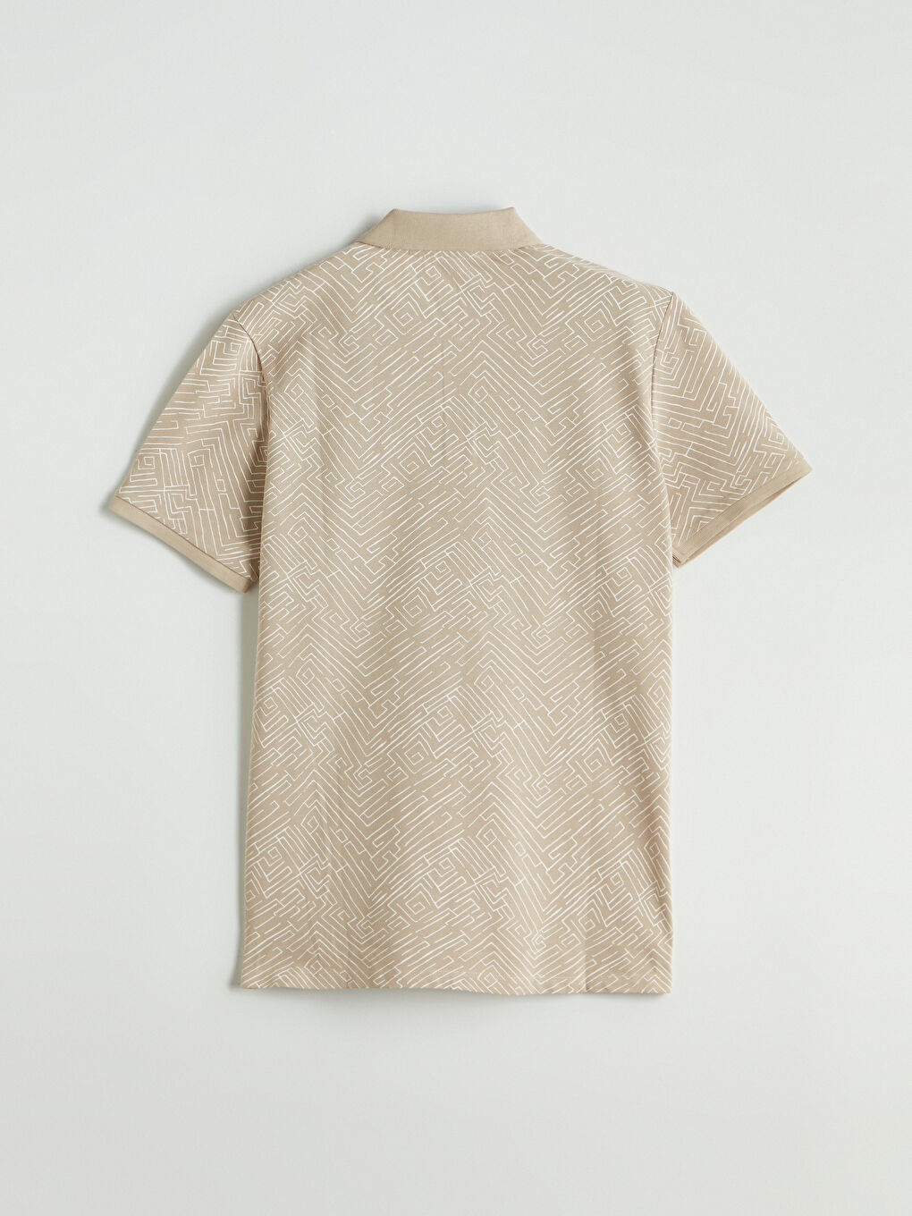 Футболка Мужская Поло Воротник Короткий Рукав Узорчатая Пике-6