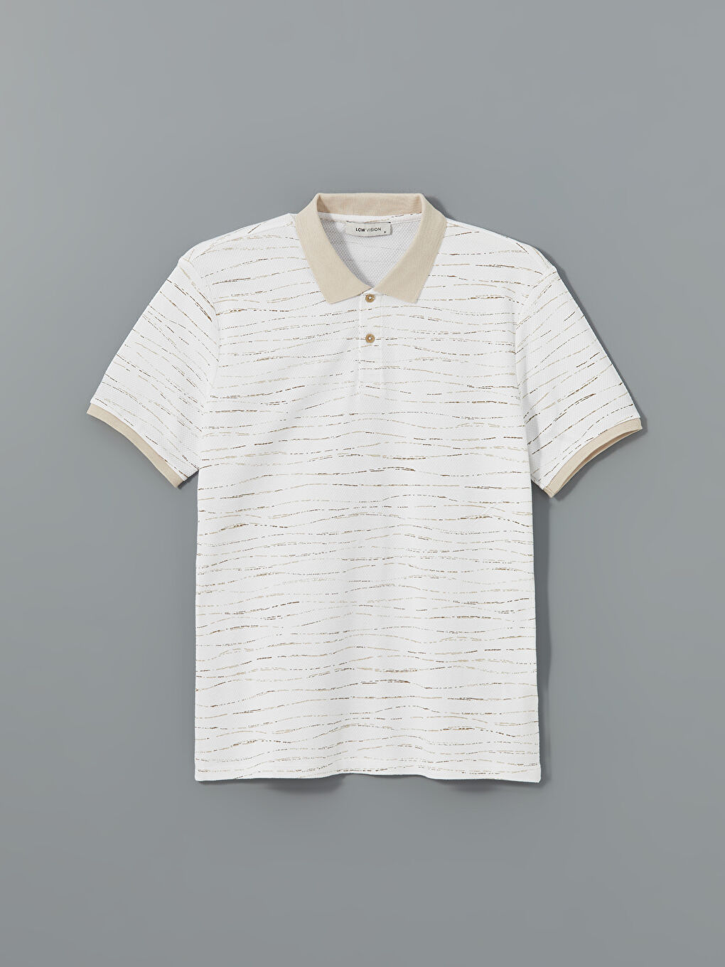 Tricou pentru Bărbați Imprimat cu Guler Înalt-4