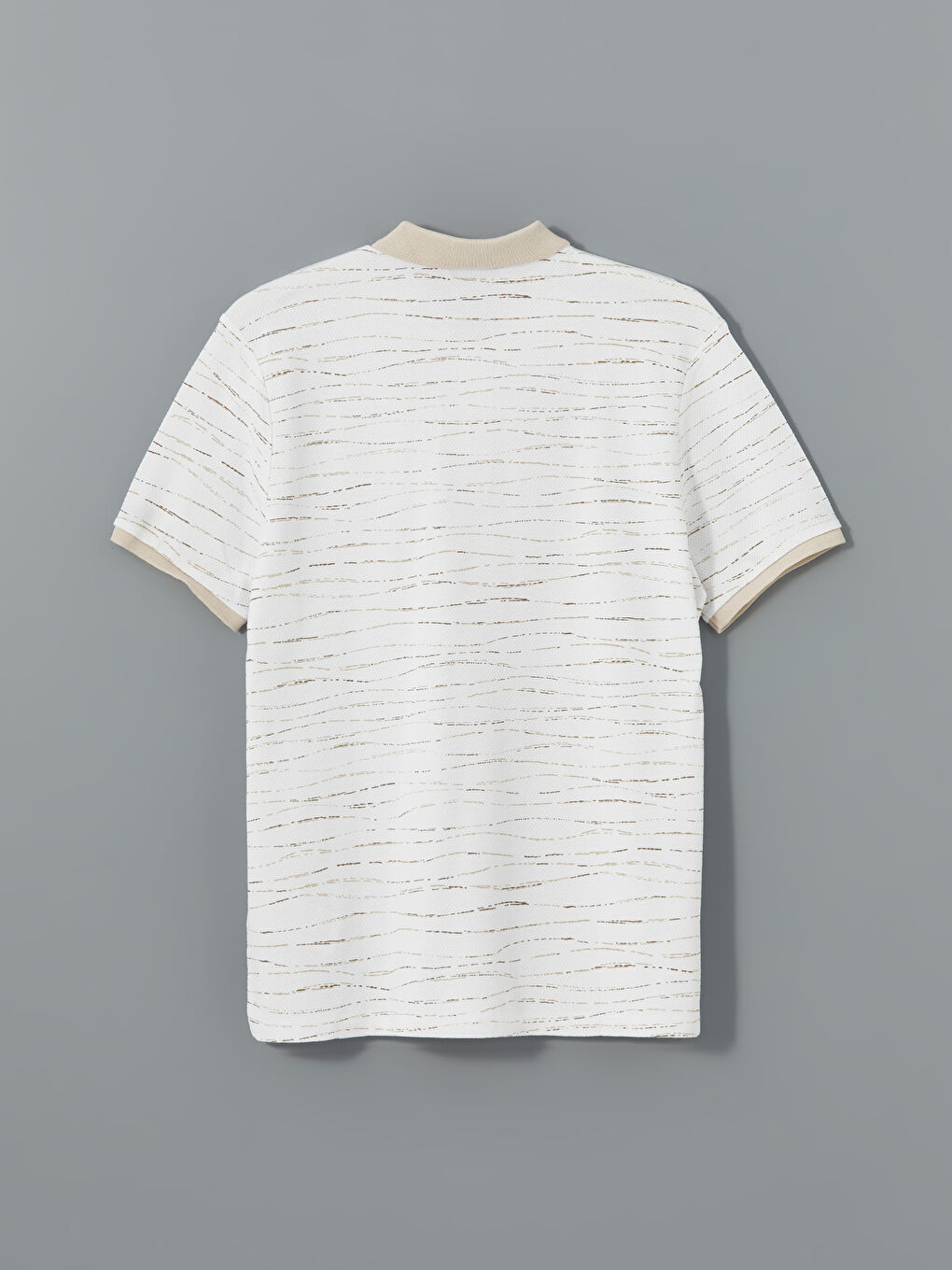 Tricou pentru Bărbați Imprimat cu Guler Înalt-5