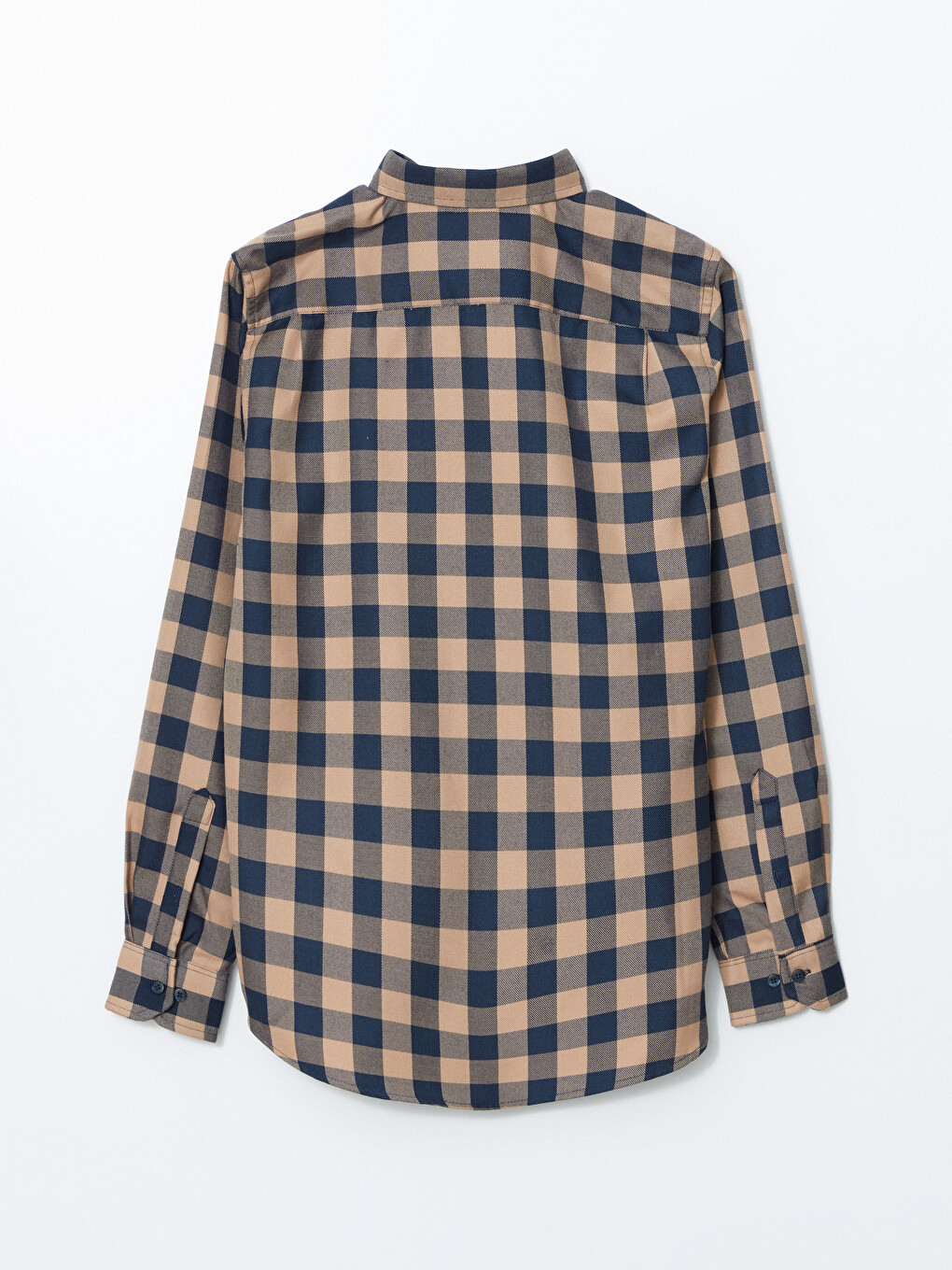 Regular Fit Long Sleeve Plaid Men's Shirt-5