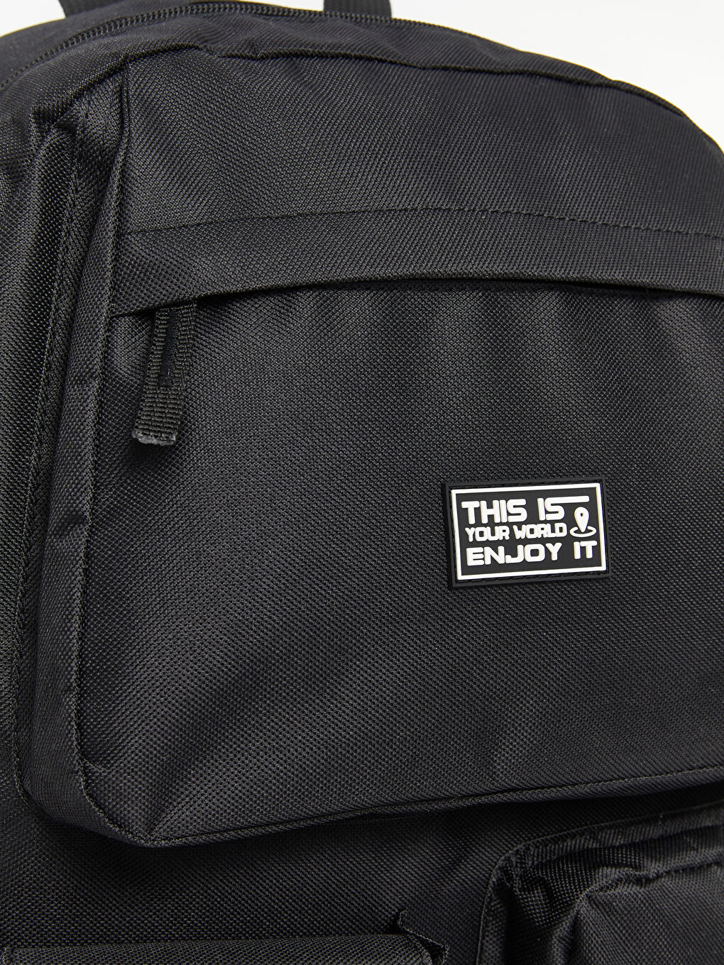 Siyah Çok Bölmeli Erkek Çocuk Sırt Çantası-3