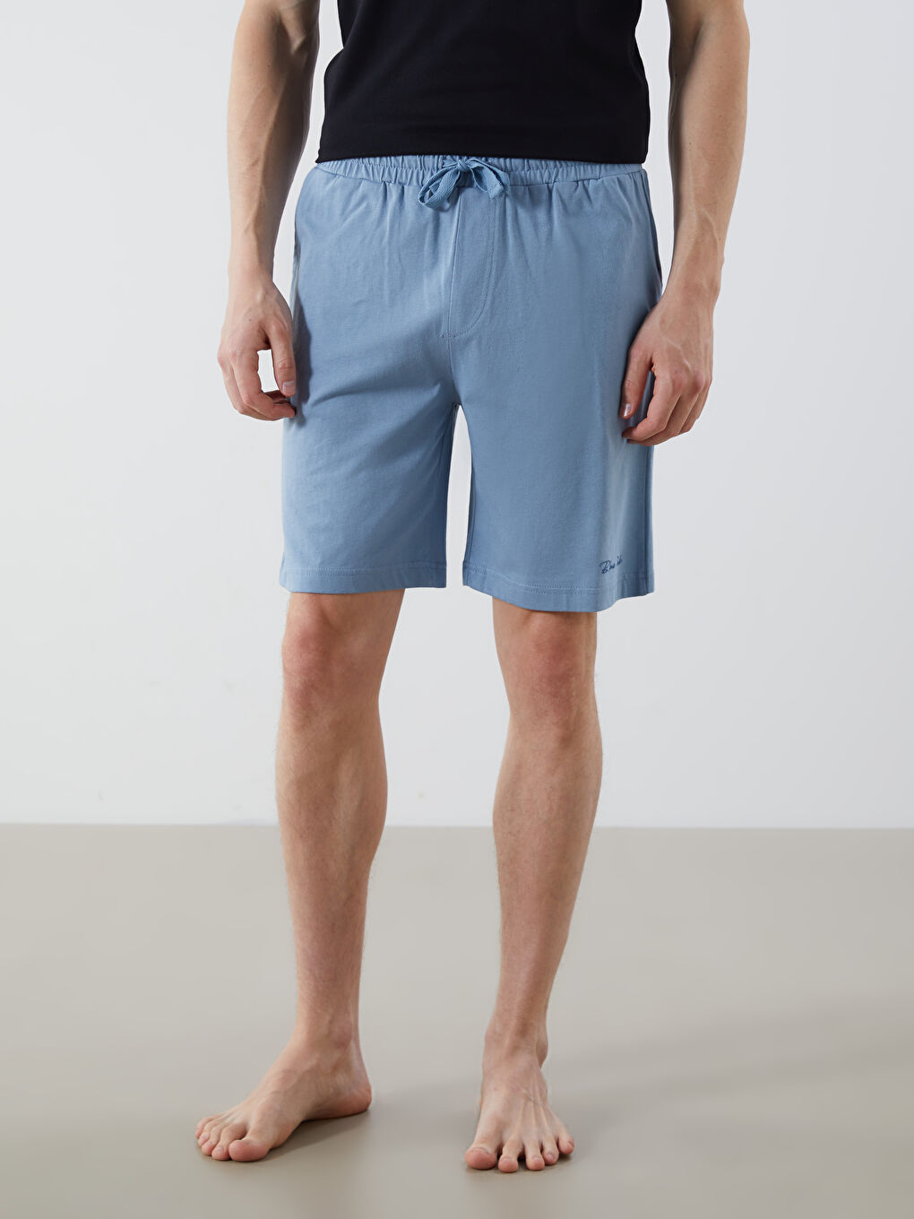 LC WAIKIKI Mavi Slim Fit Erkek Pijama Alt Şort - 1