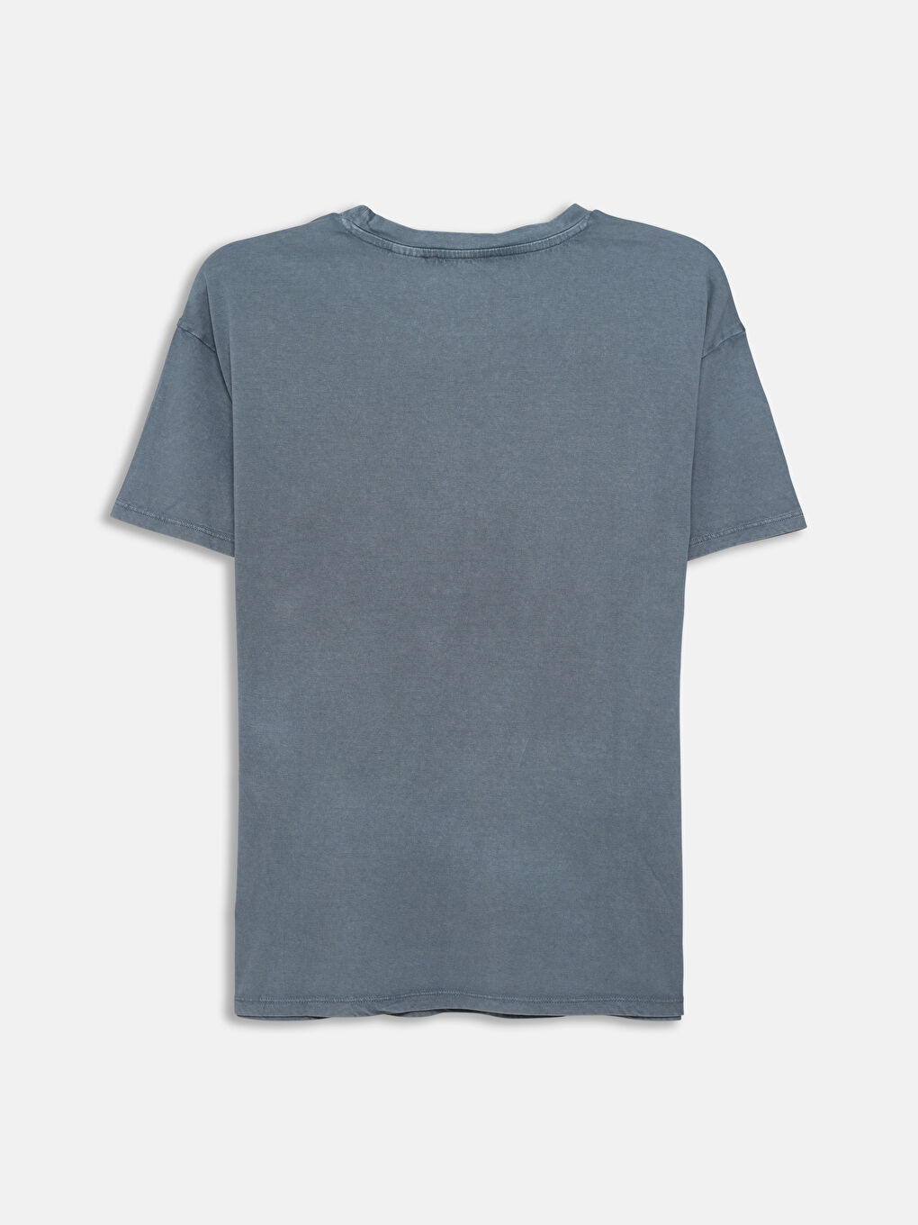 Gri Bisiklet Yaka Bugs Bunny Baskılı Kadın Tişört-6