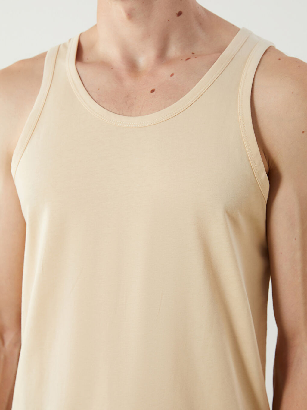 Bej U Yaka Penye Erkek Atlet 2'li-4