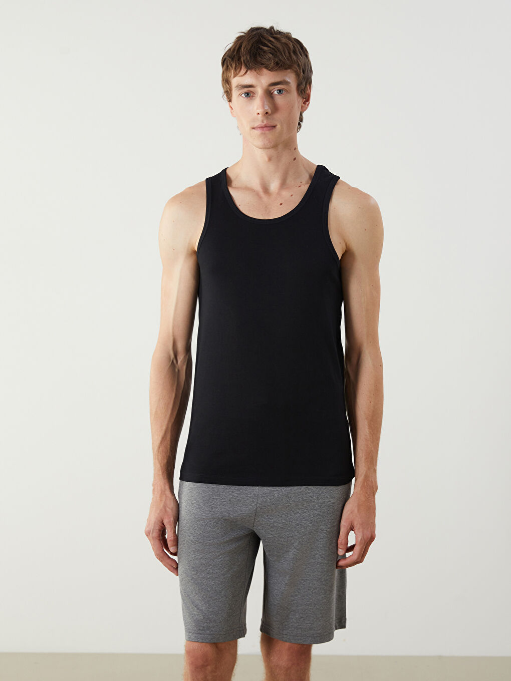 U Neck Jersey Men's Vest 2 Pack -S50030Z8-CVL