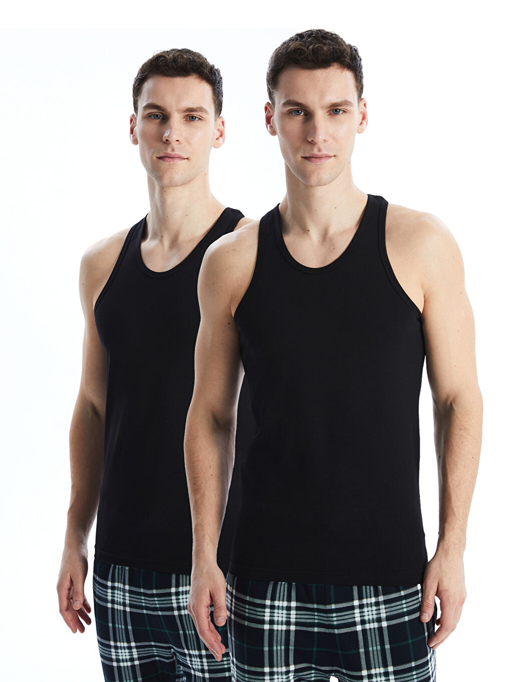 U-Neck Cotton Men's Tank Tops 2 Pack -S50038Z8-CVL