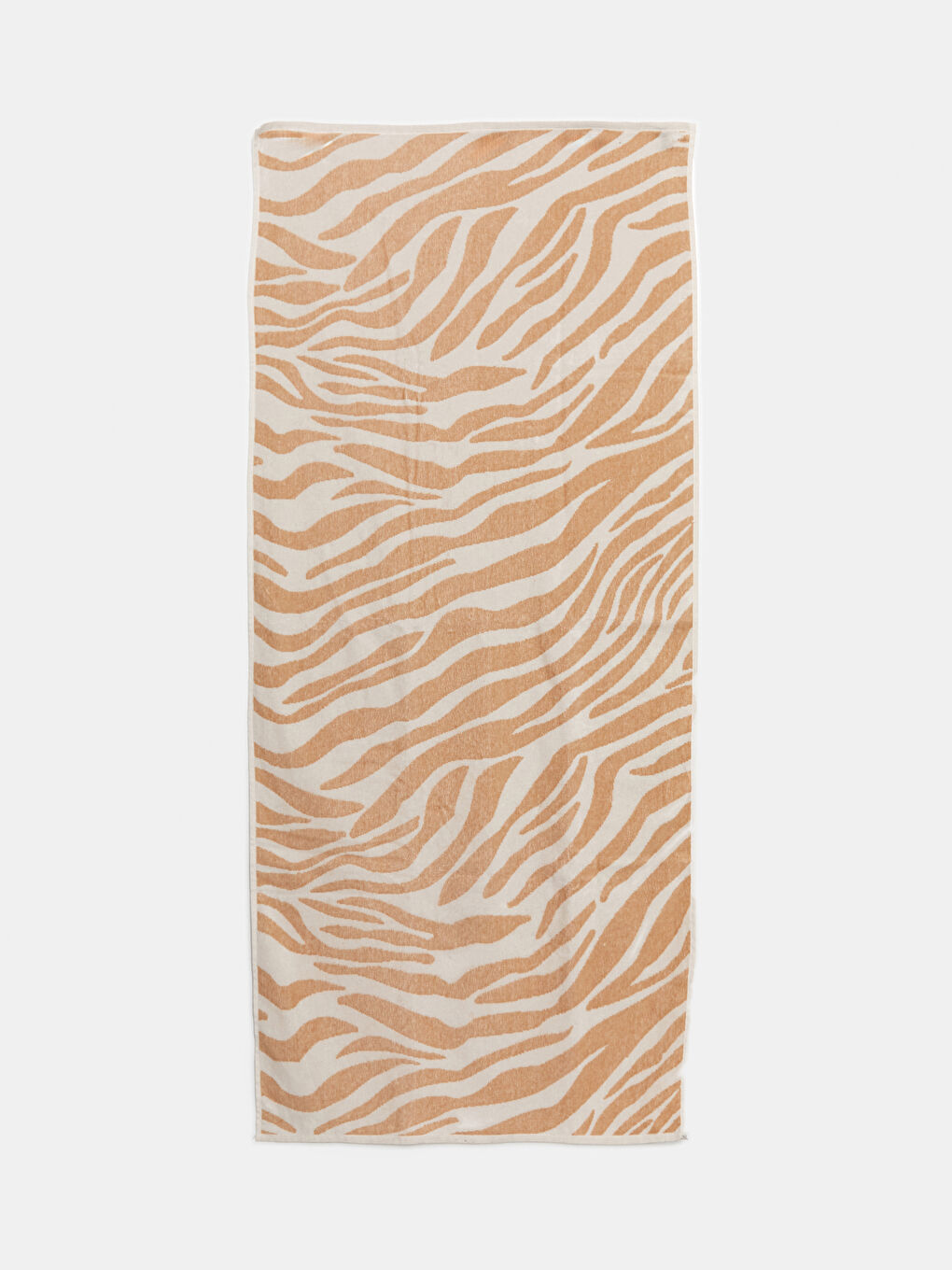 Bej Desenli Kadın Plaj Havlusu 70x150 cm-3