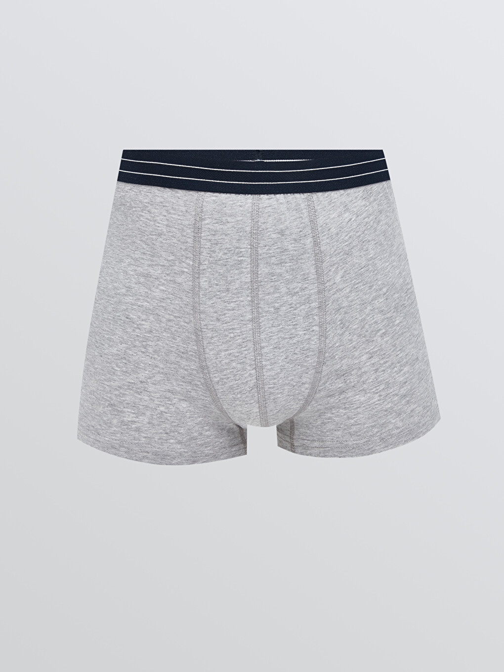 Gri Standart Kalıp Pamuklu Esnek Erkek Boxer