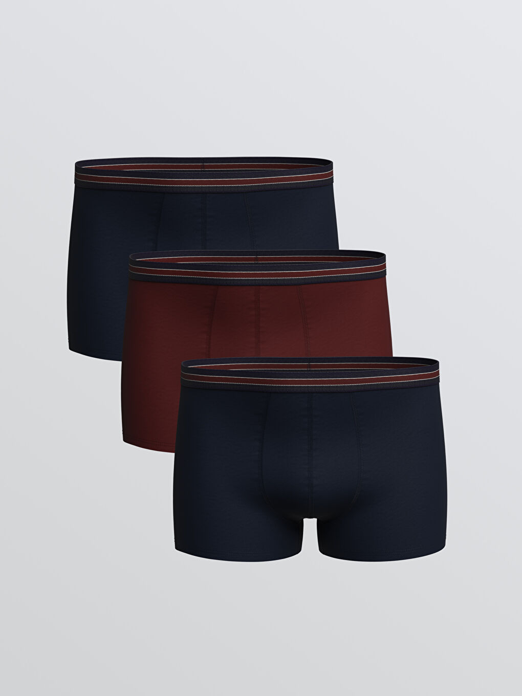 LC WAIKIKI بۆکسەر فیتی ئاسایی کۆتنی ڕاکێش بۆ پیاوان ٣ دانە لەیەک پاکێجدا -S50138Z8-HMS