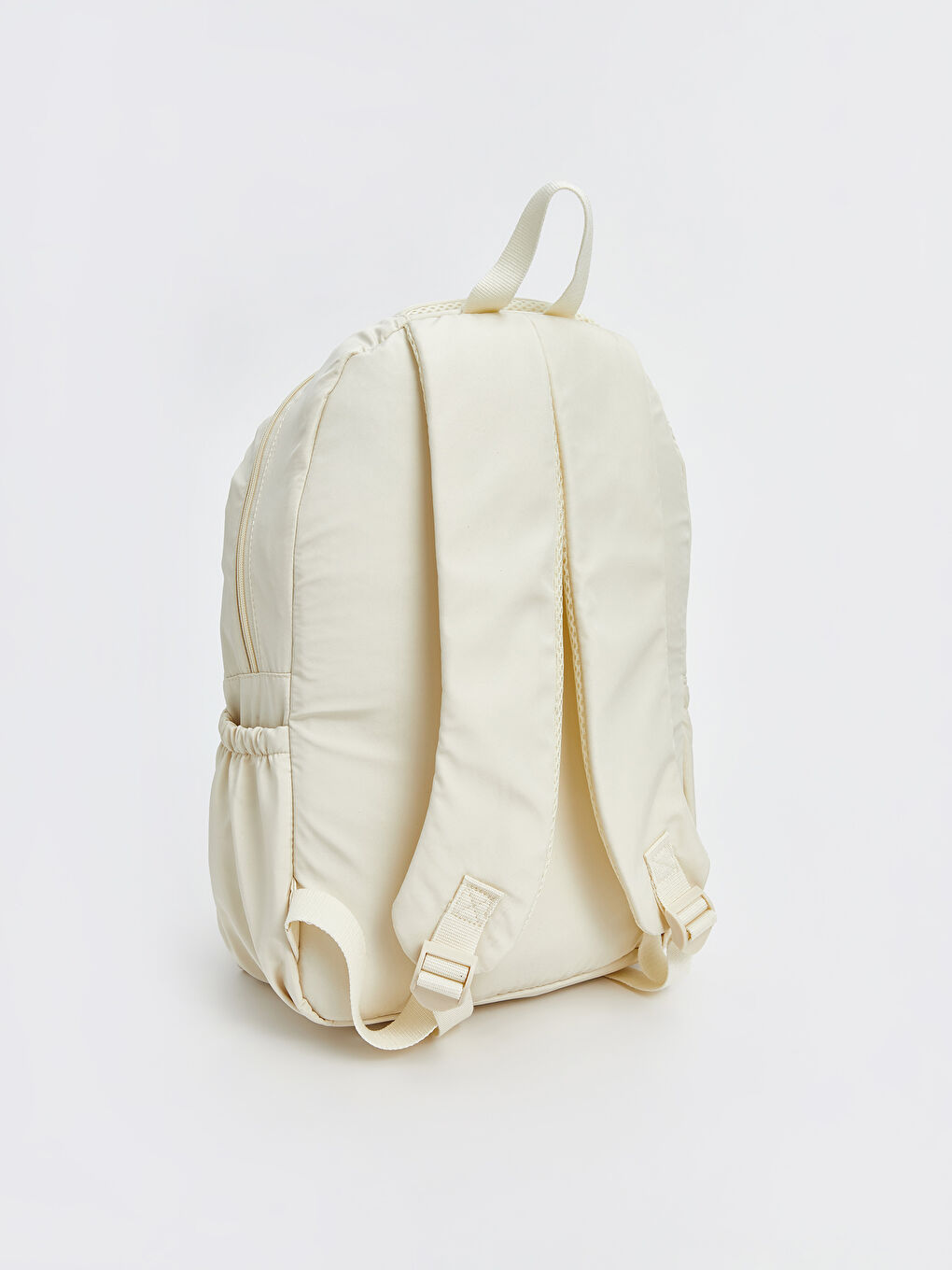 Ekru Çok Bölmeli Kadın Sırt Çantası-1
