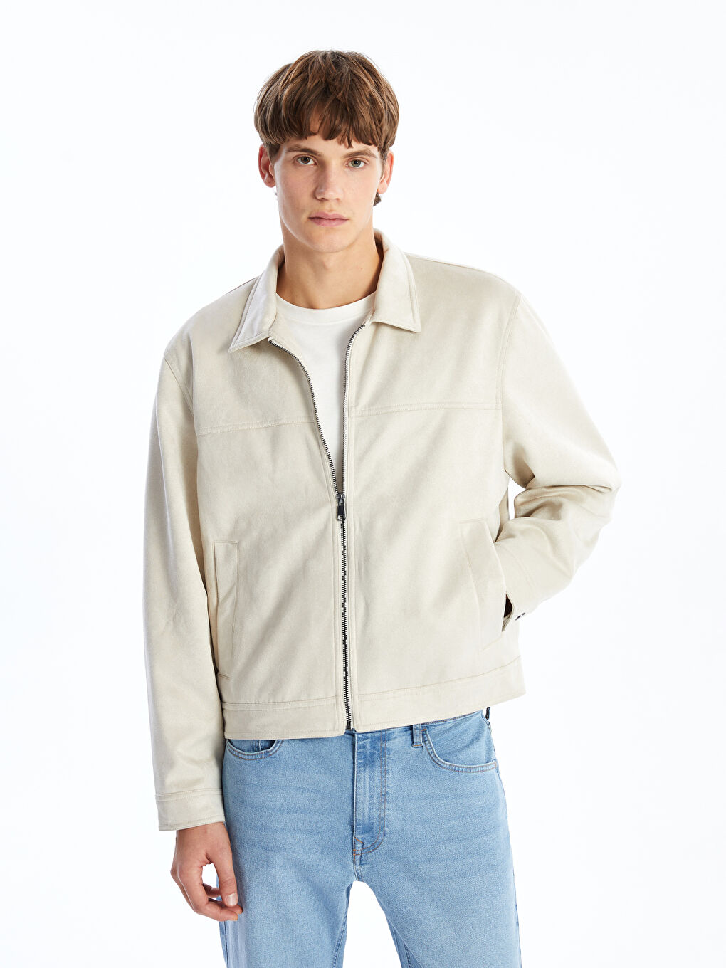Standard Fit Collared Neck Men's Coat -S50151Z8-G7L