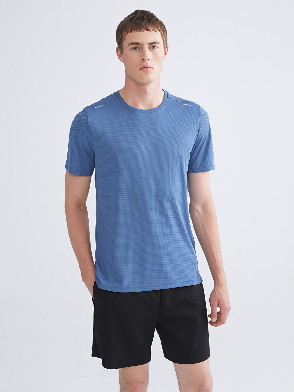 İndigo Bisiklet Yaka Kısa Kollu Erkek Spor Tişört