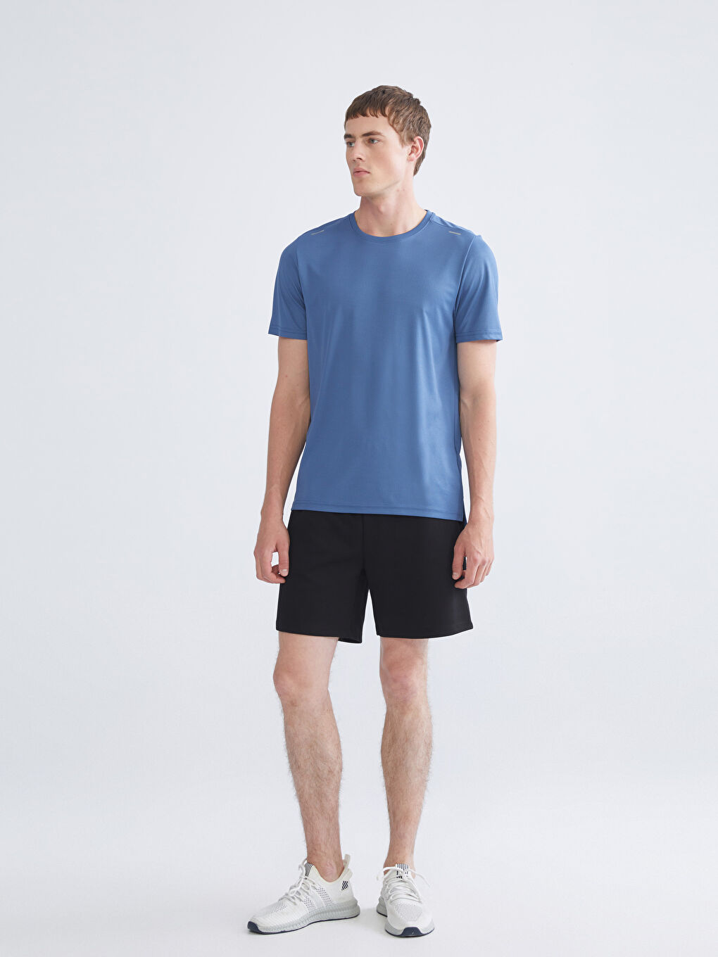 İndigo Bisiklet Yaka Kısa Kollu Erkek Spor Tişört-1