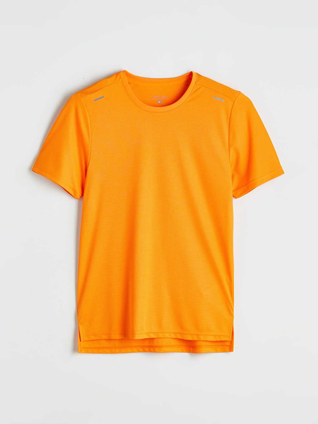 Turuncu Bisiklet Yaka Kısa Kollu Erkek Spor Tişört-4