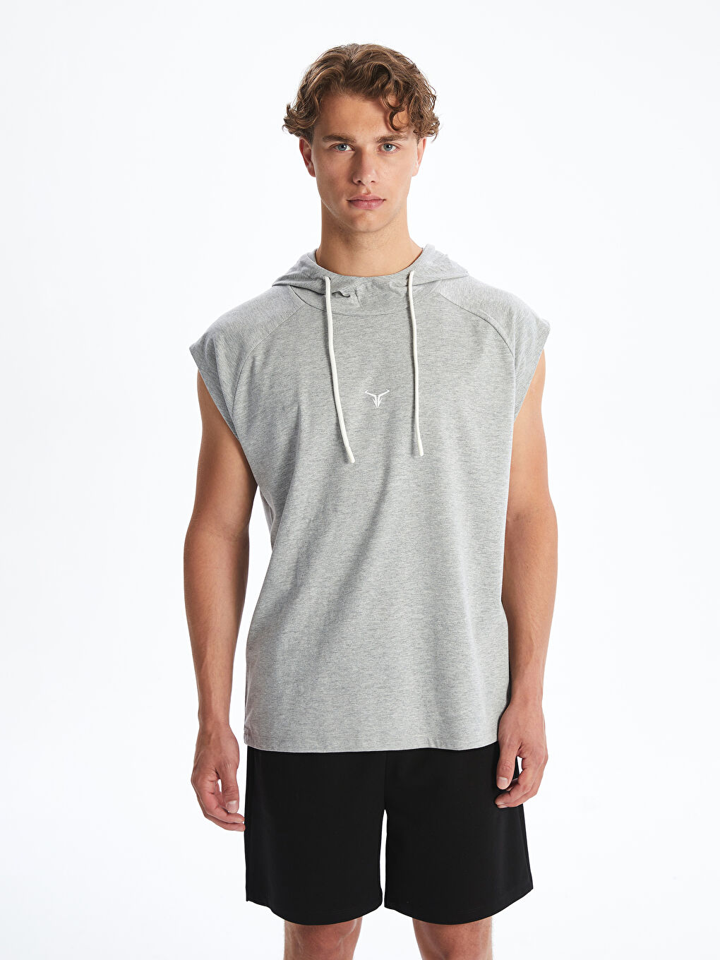 Xside Active Ärmelloses T-Shirt mit Kapuze für Herren -S50163Z8-LAK