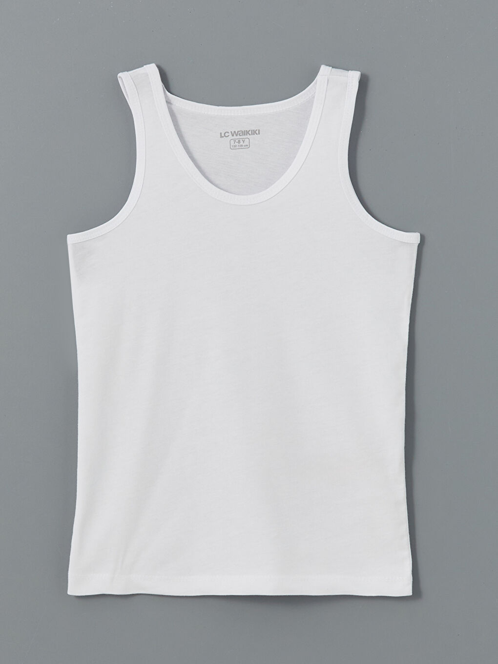 Beyaz Bisiklet Yaka Erkek Çocuk Atlet