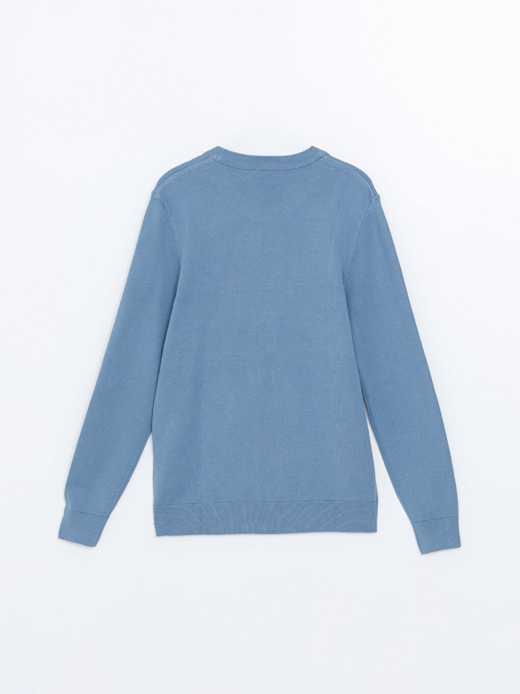 Crew Neck Long Sleeve Men's Tricot Sweater -S50174Z8-YVN