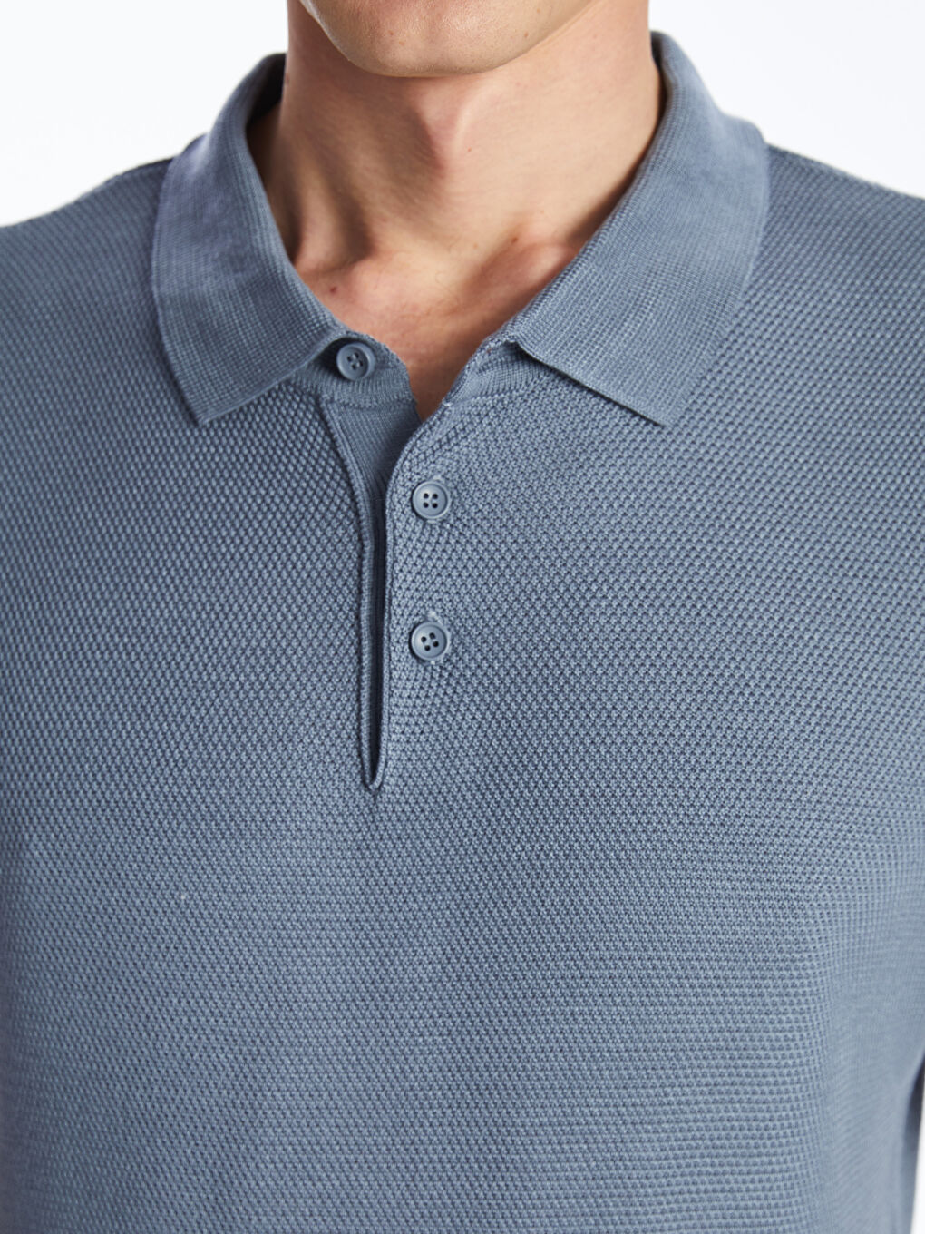 Polo Neck Short Sleeve Men's Knitwear Sweater -S50175Z8-YRE