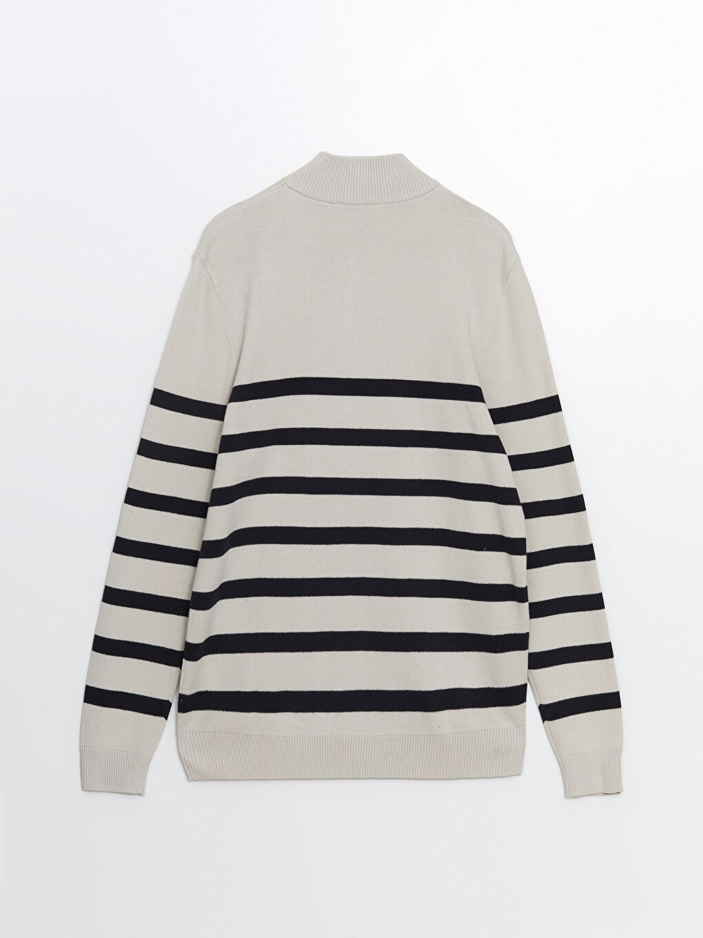 Funnel Neck Long Sleeve Striped Men's Knitwear Sweater -S50194Z8-DFH