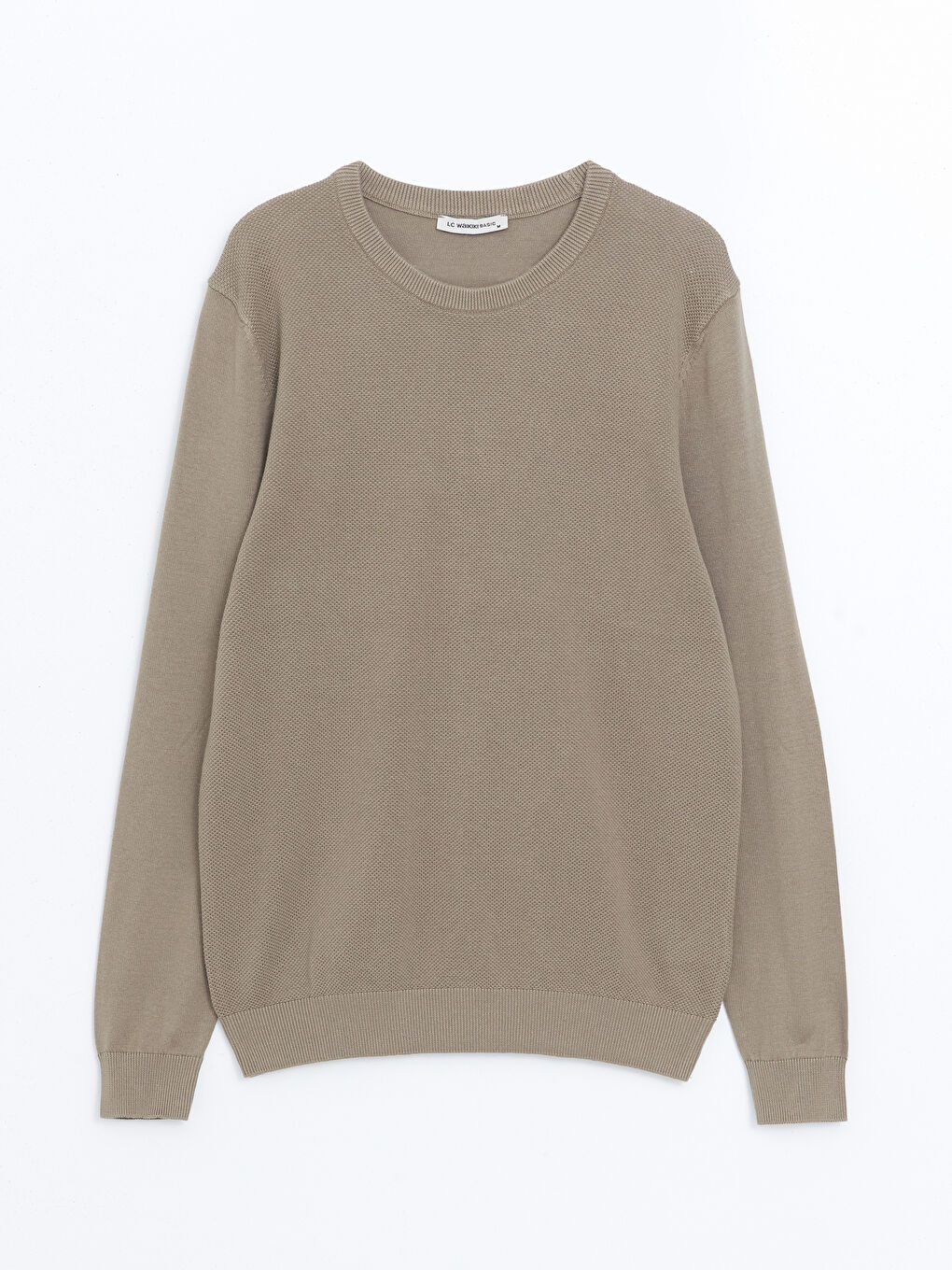 Crew Neck Long Sleeve Men's Tricot Sweater -S50195Z8-GXJ