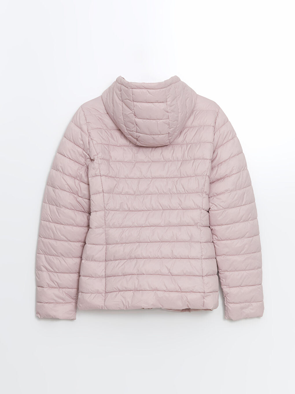 Lila Kapüşonlu Kadın Şişme Mont-6