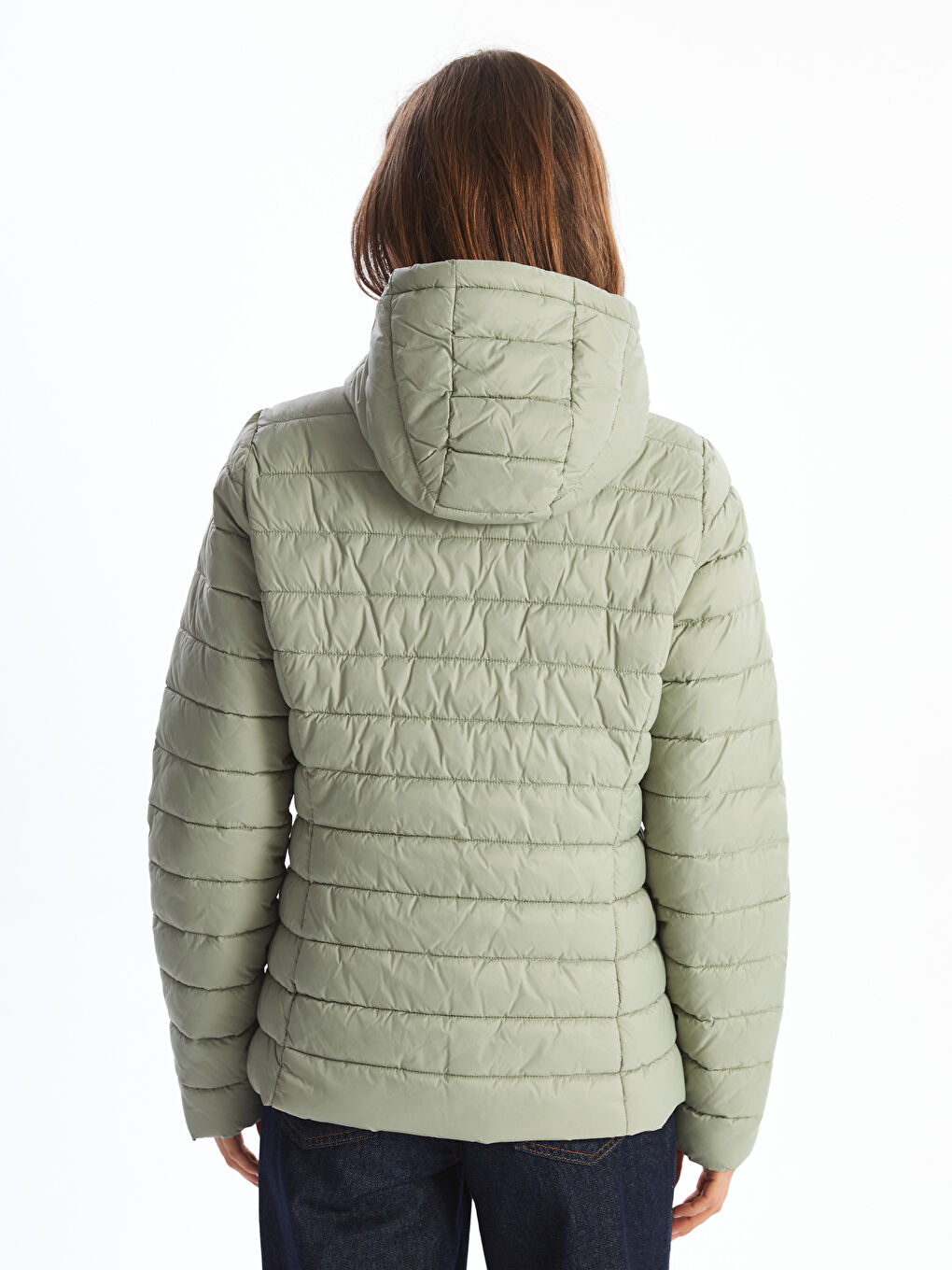 Geacă Matlasată cu Glugă pentru Femei-4