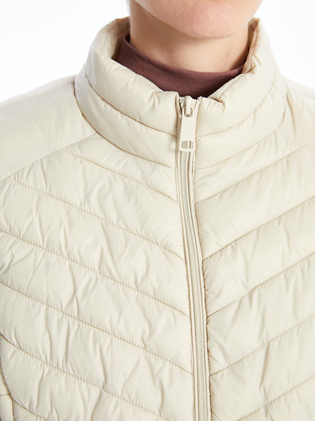 LCWAIKIKI Classic Funnel Neck Women's Puffer Coat -S50199Z8-FWZ