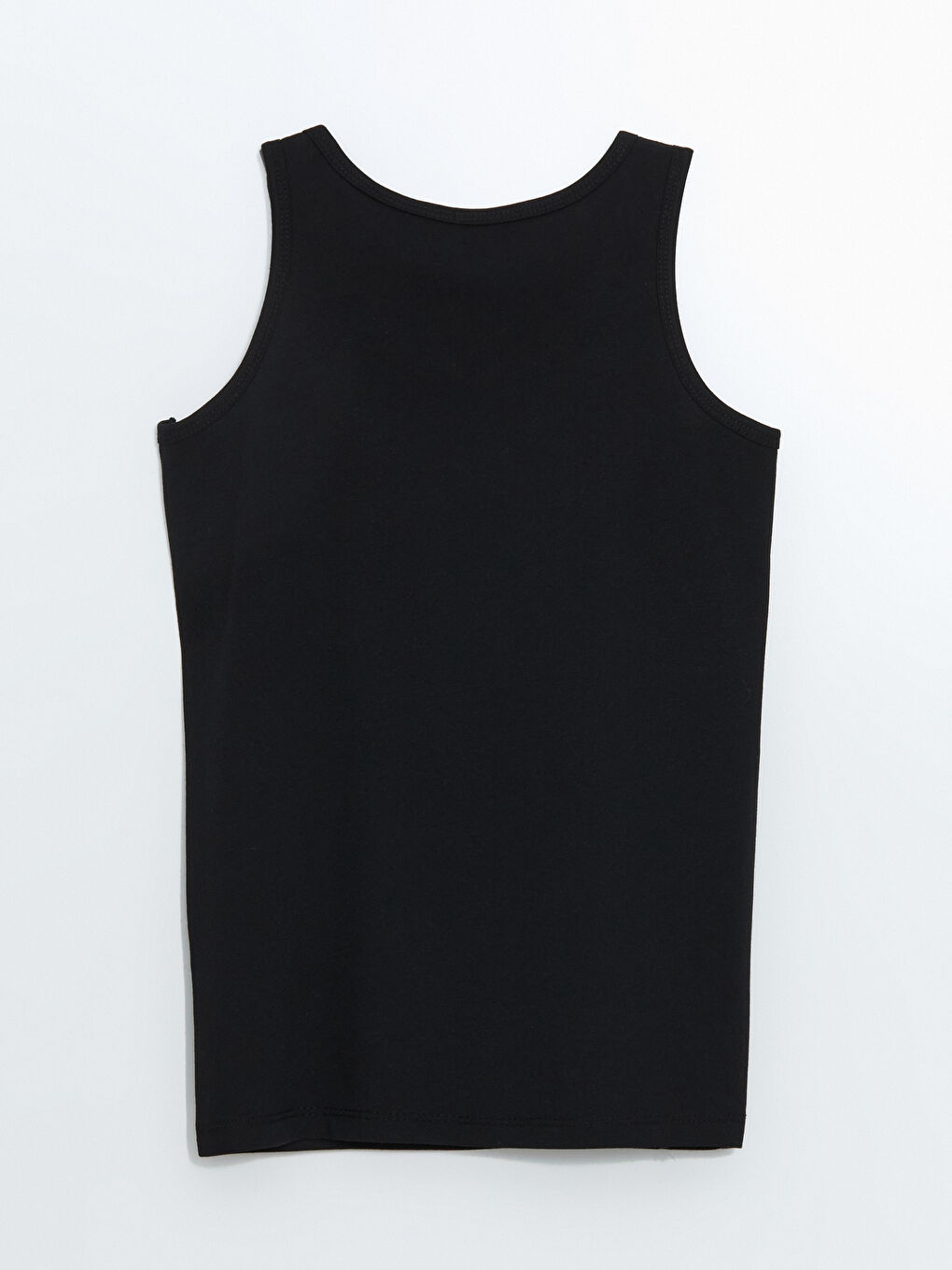 Siyah Bisiklet Yaka Erkek Çocuk Atlet-2