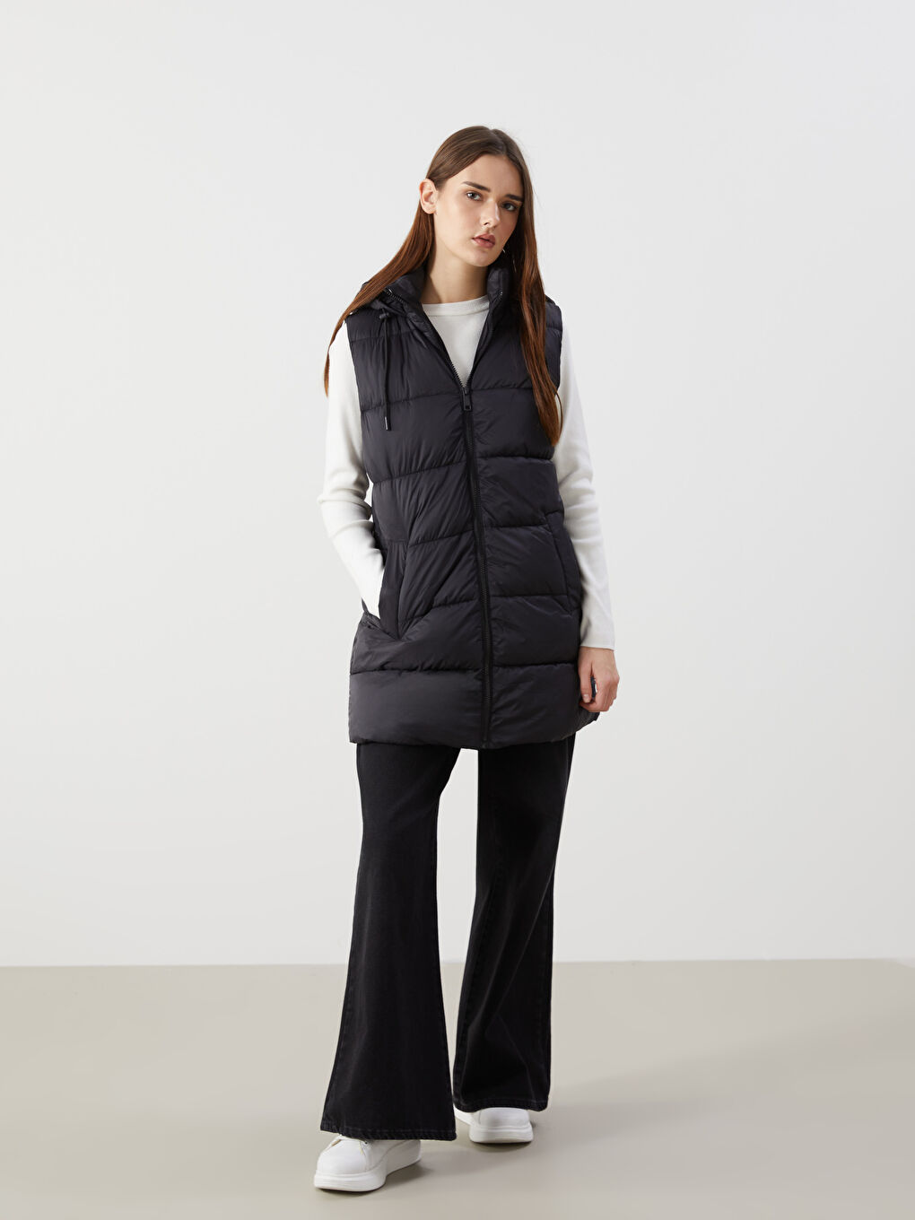 Women's Inflatable Vest With Hood -S50216Z8-CVL