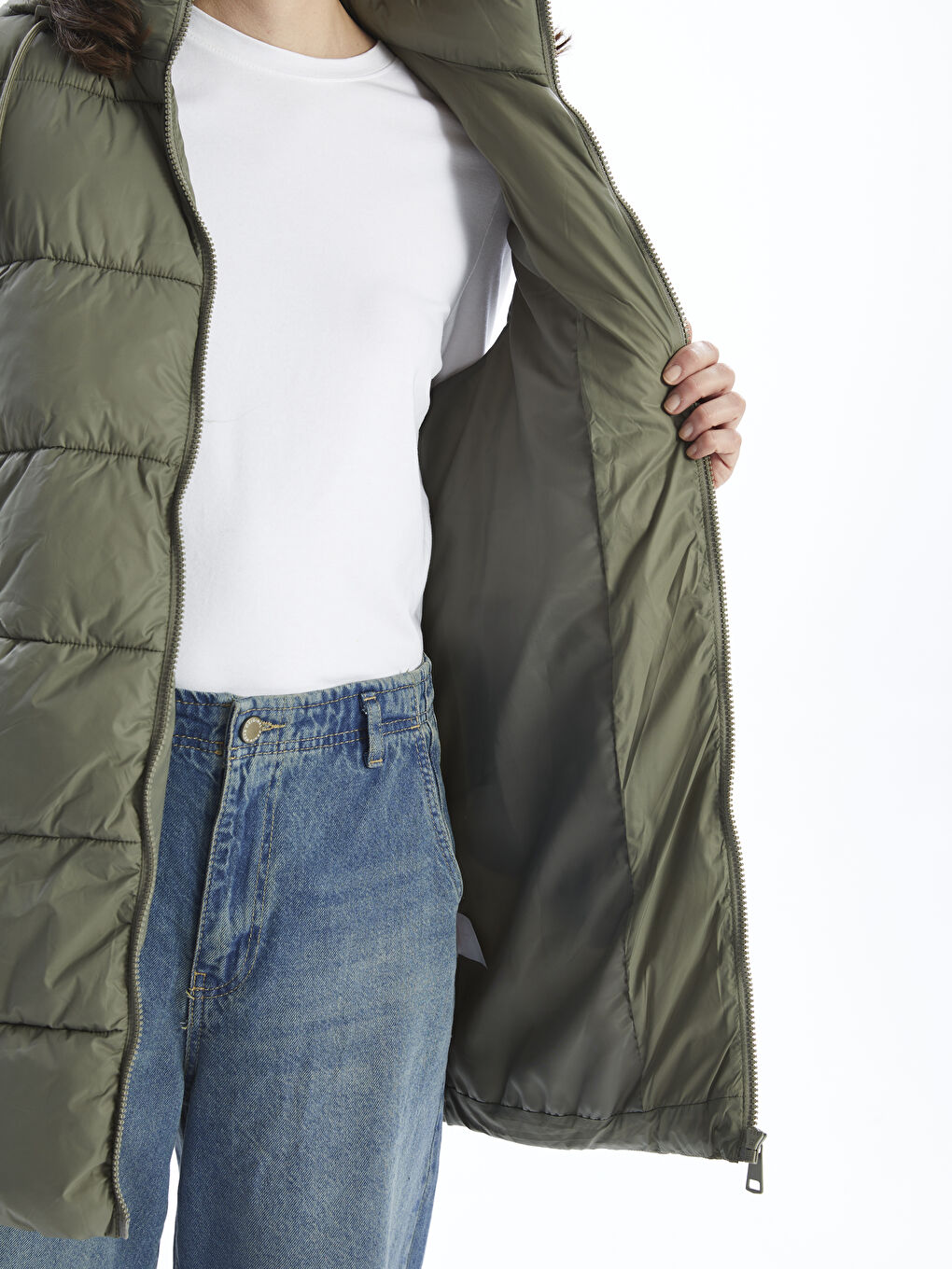 Women's Inflatable Vest With Hood -S50216Z8-GXF