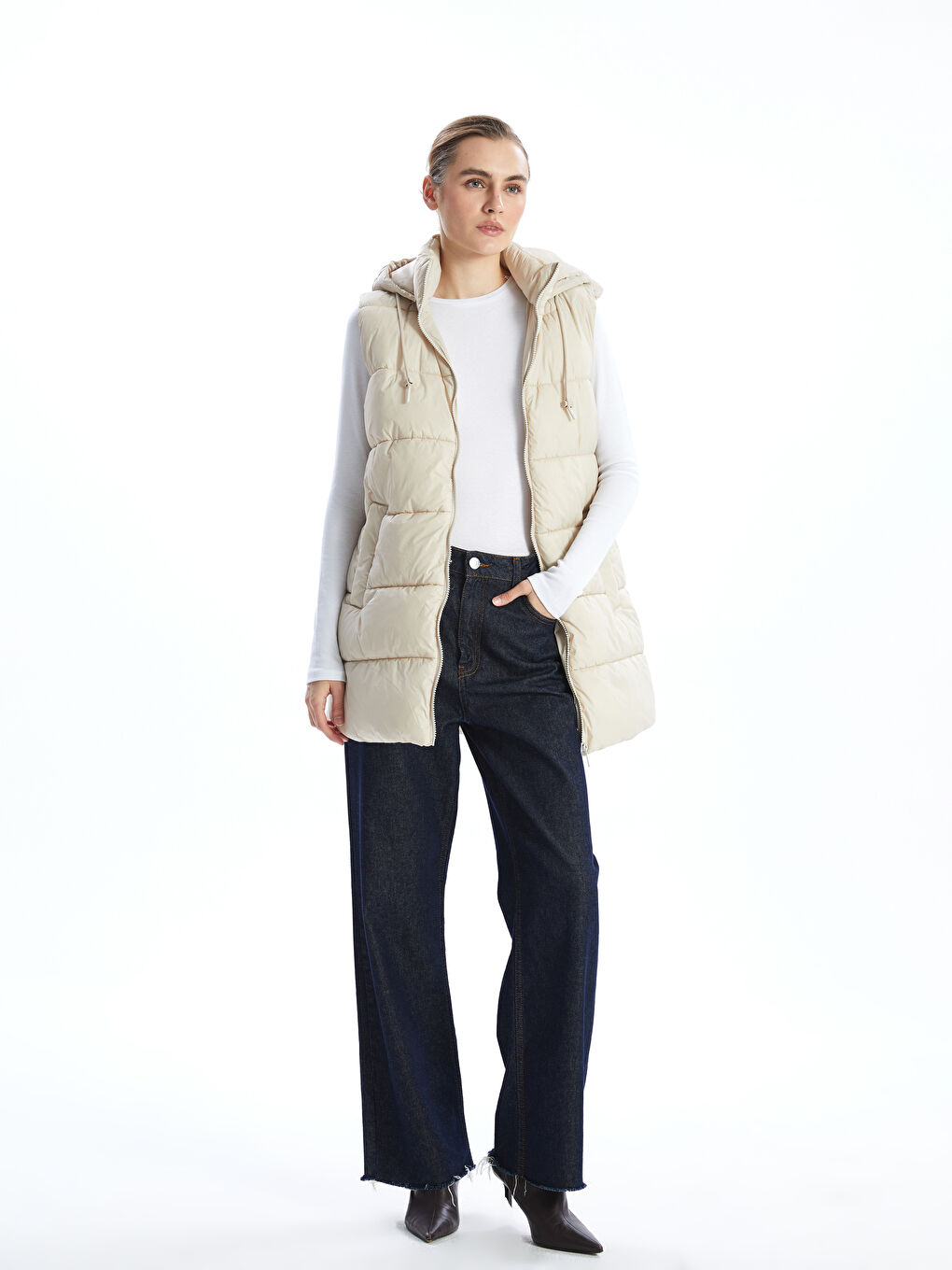 Hooded Women's Puffer Gilet -S50217Z8-FWZ