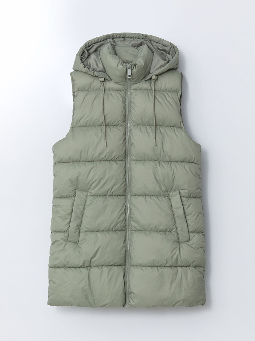 Hooded Women's Puffer Gilet -S50217Z8-GGY