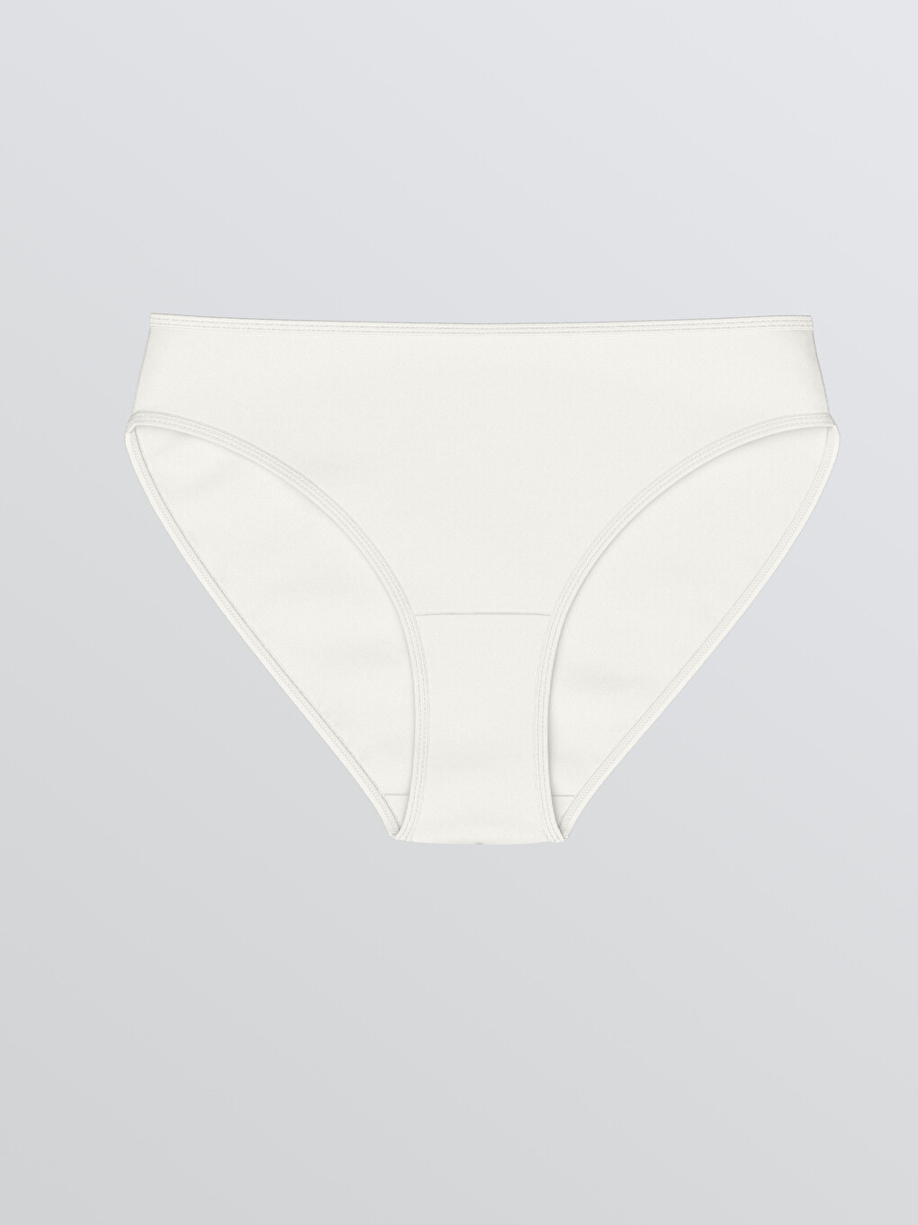 Beyaz Düz Bikini Külot