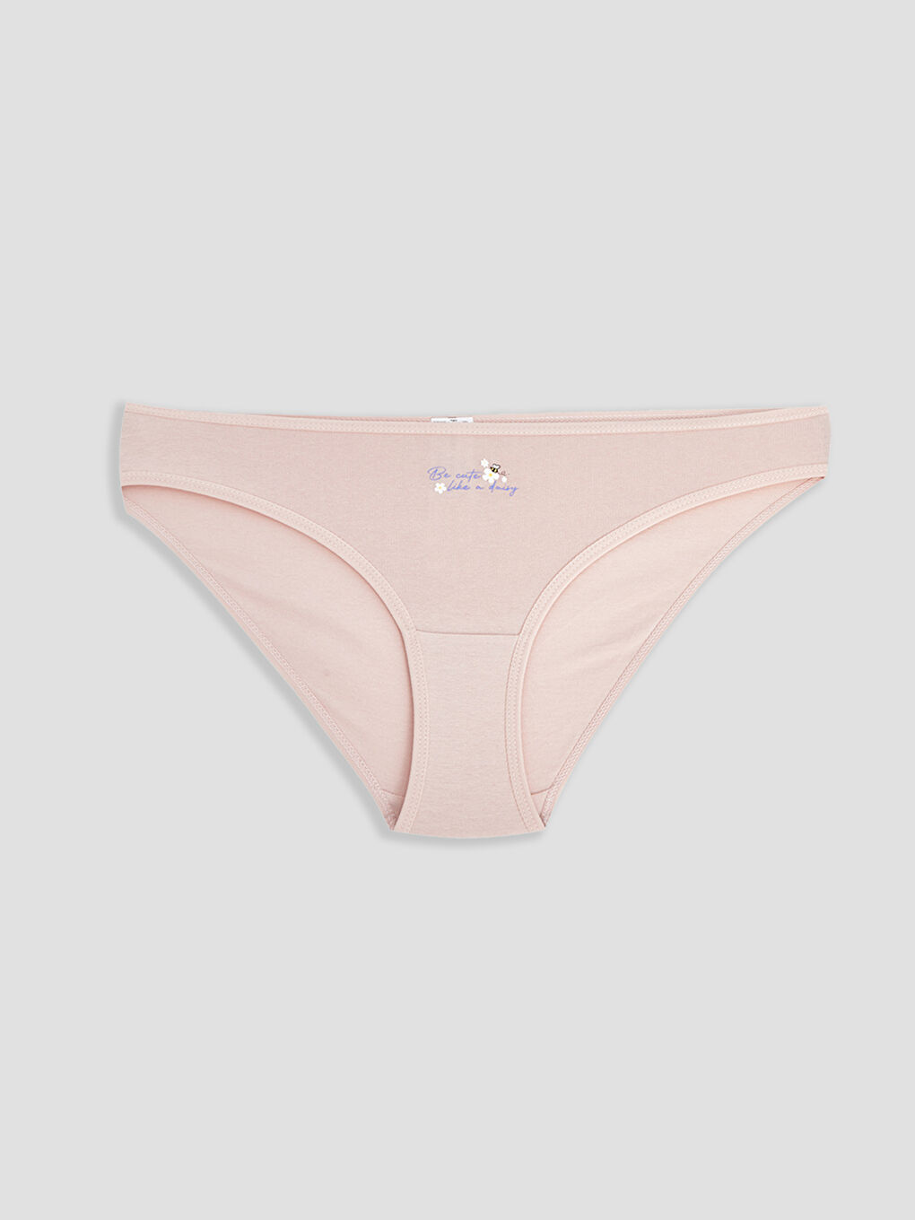 Pembe Baskılı Bikini Külot