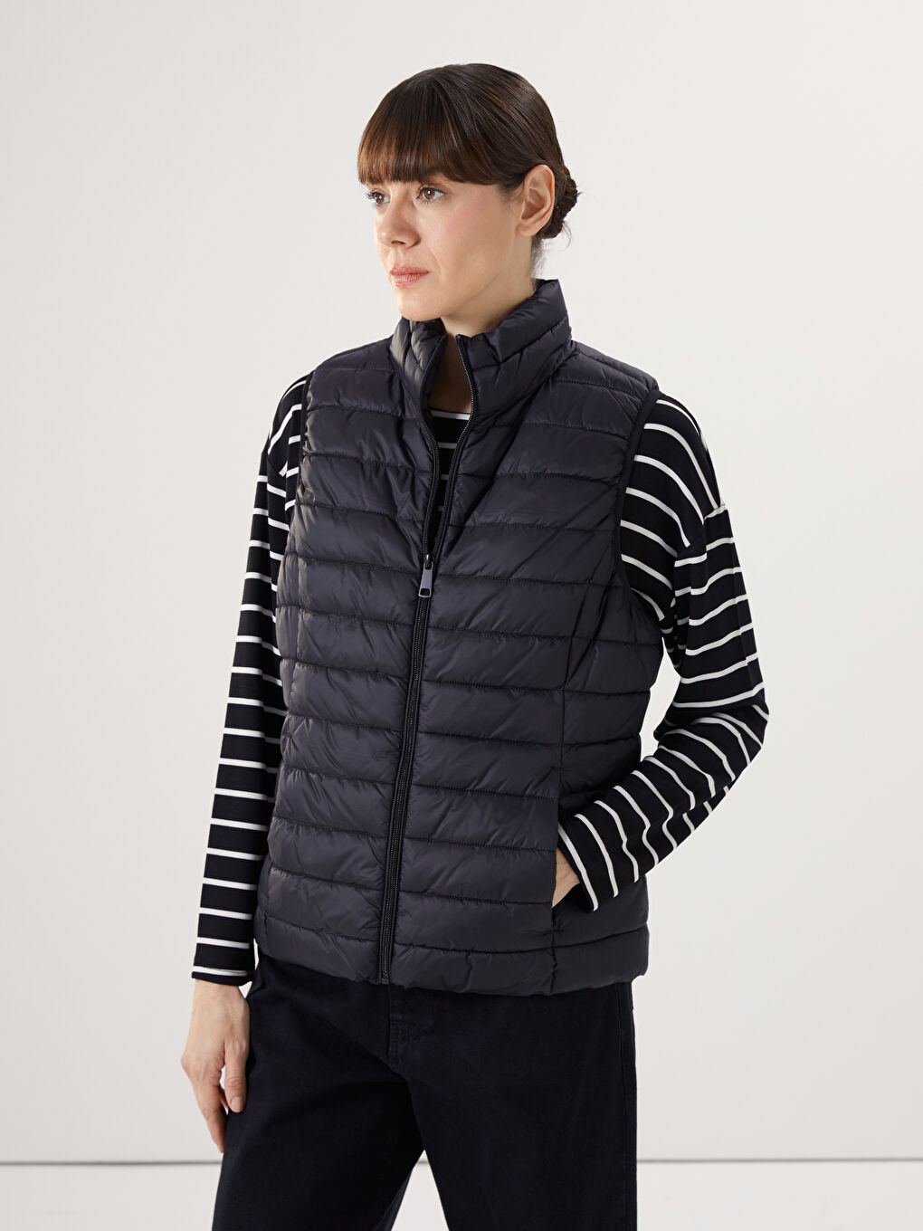 LCWAIKIKI Classic Funnel Neck Women's Puffer Gilet -S50231Z8-CVL
