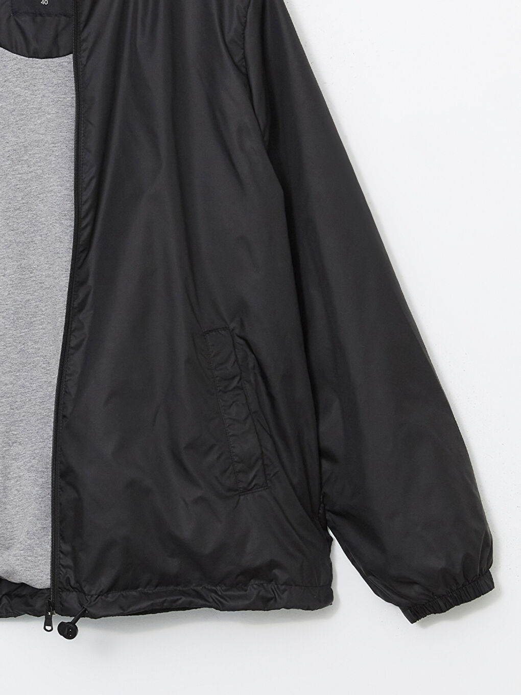 Siyah Kapüşonlu Kadın Yağmurluk-7