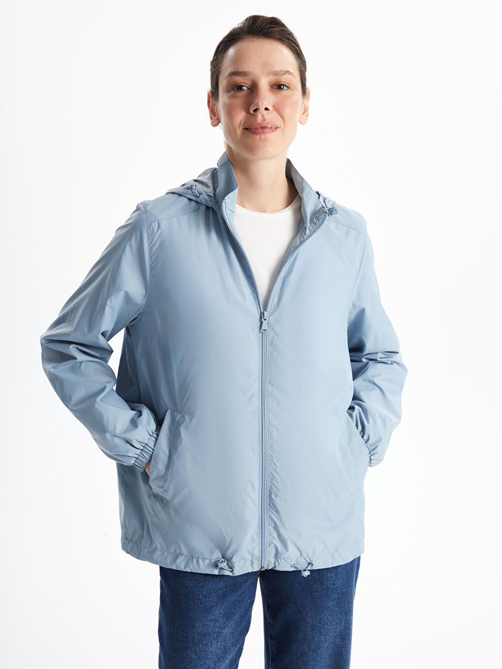 Hooded Women's Raincoat -S50239Z8-GMH