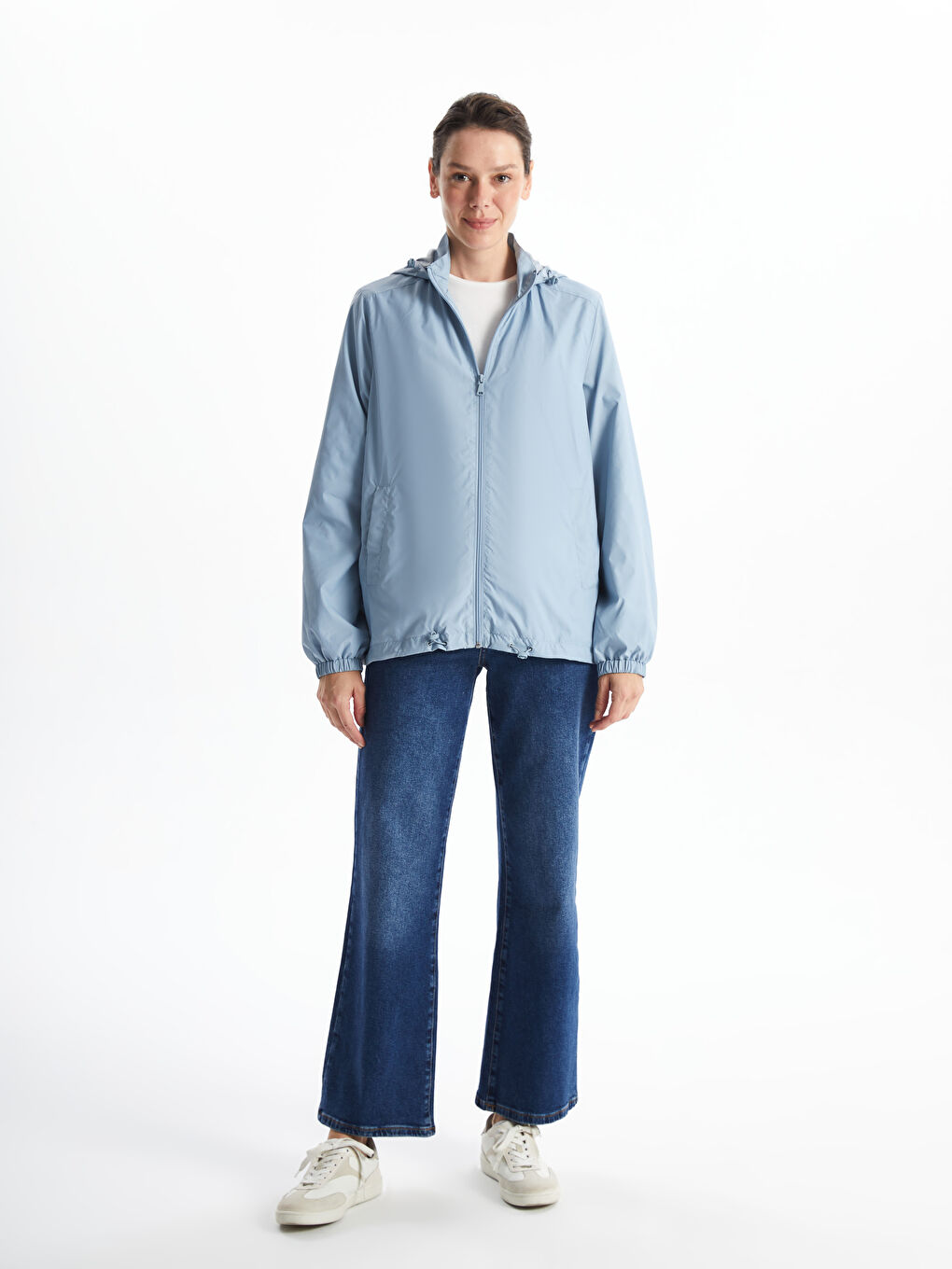Hooded Women's Raincoat -S50239Z8-GMH