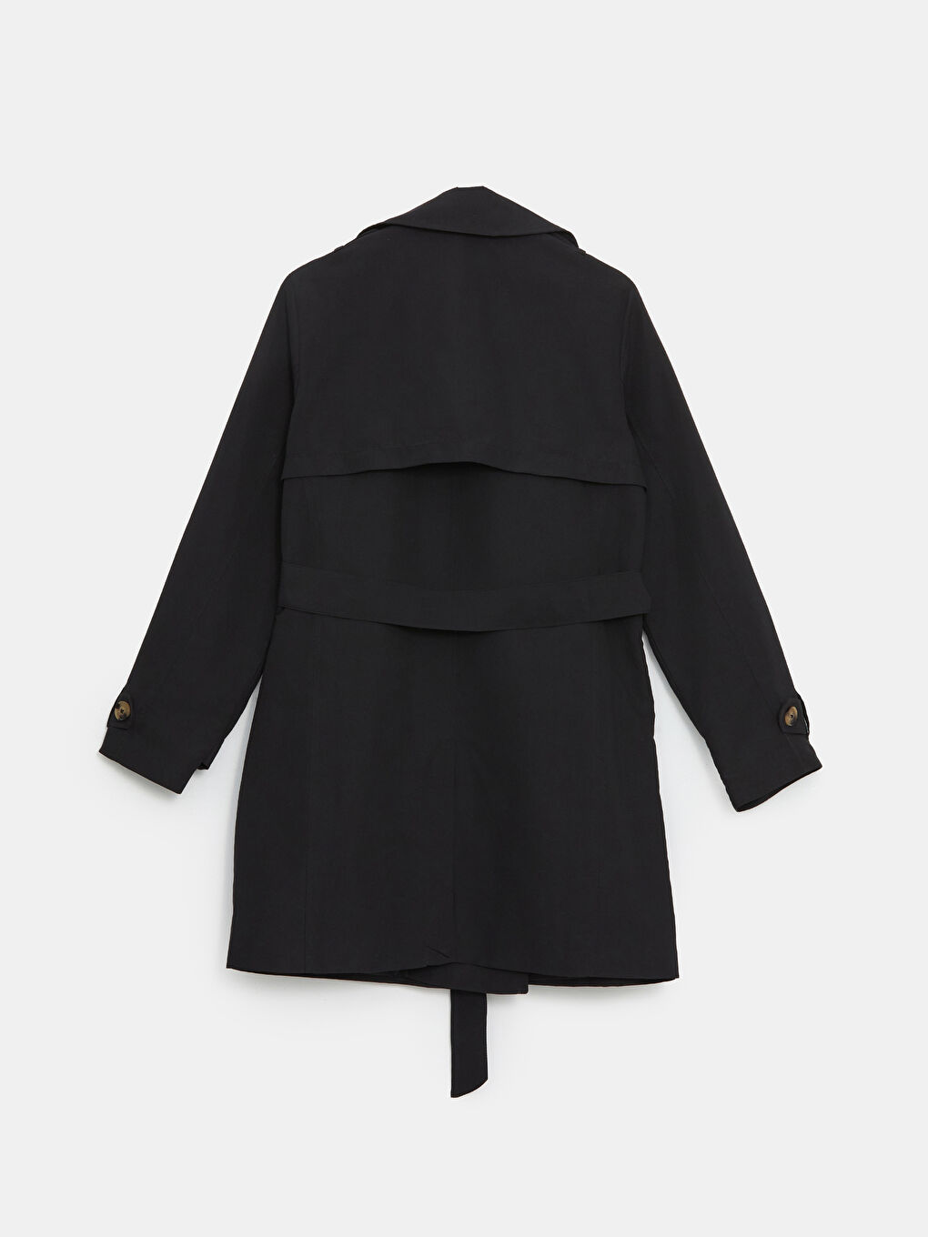 Women's Jacket Collar Plain Trench Coat -S50242Z8-CVL