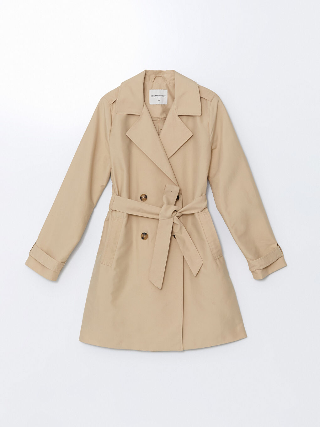 LCWAIKIKI Classic Jacket Neck Women's Trenchcoat -S50243Z8-KNF