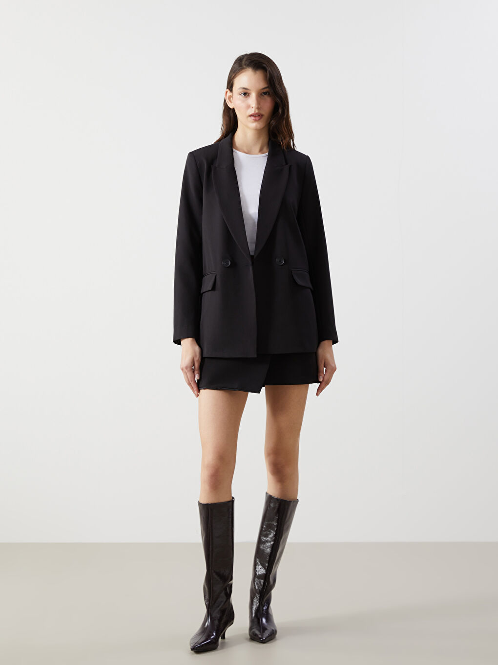 Crepe Women's Blazer Jacket -S50244Z8-CVL