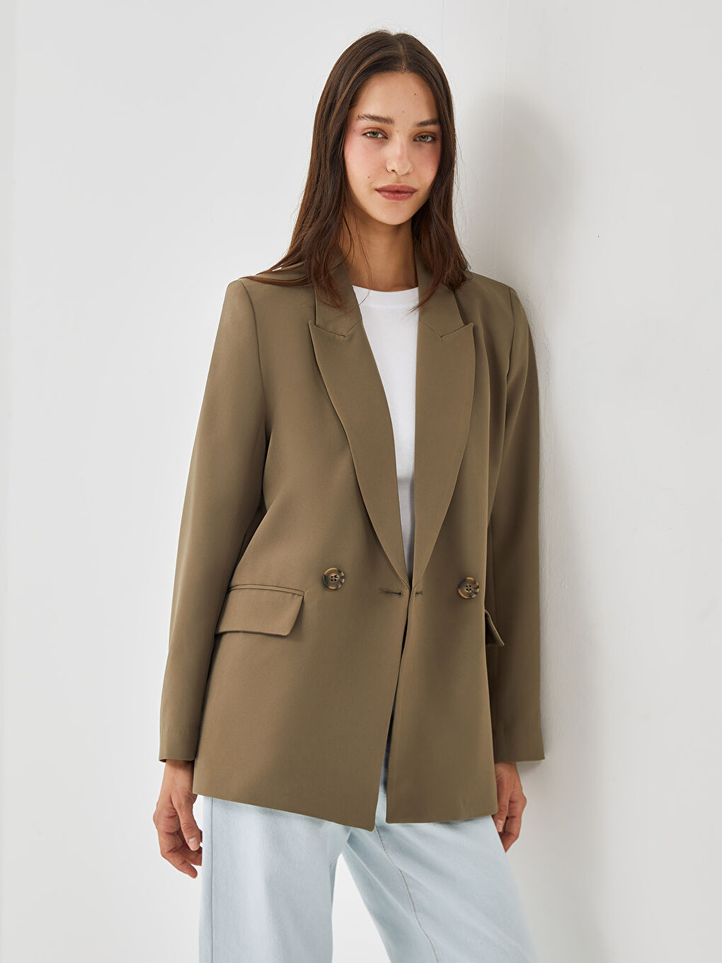 Crepe Women's Blazer Jacket -S50244Z8-PVX