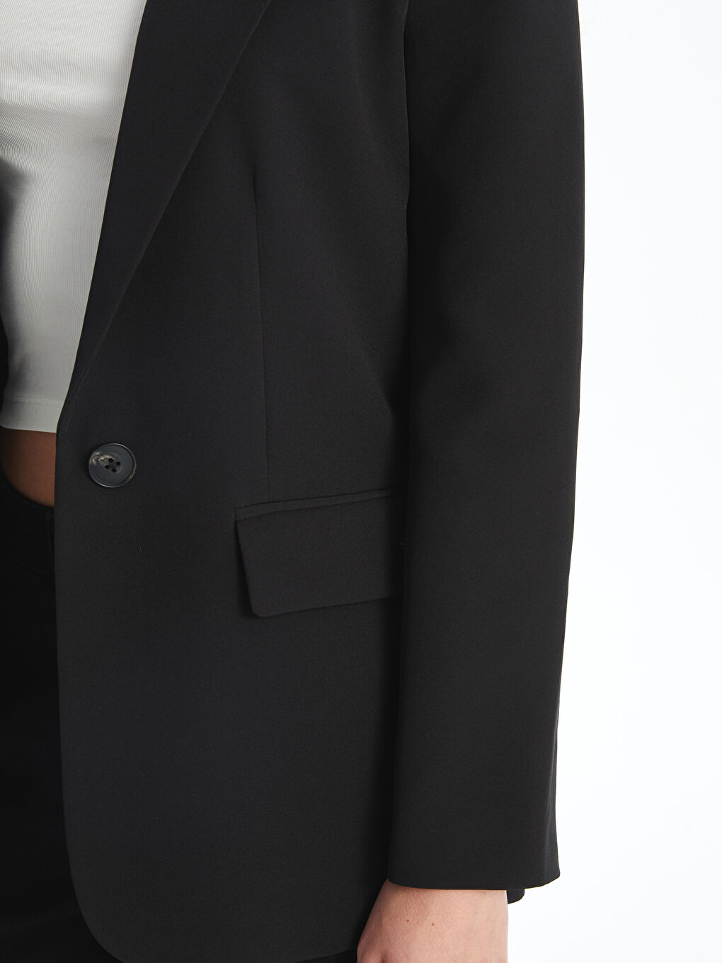 Ženska blazer jakna od krepa -S50245Z8-CVL