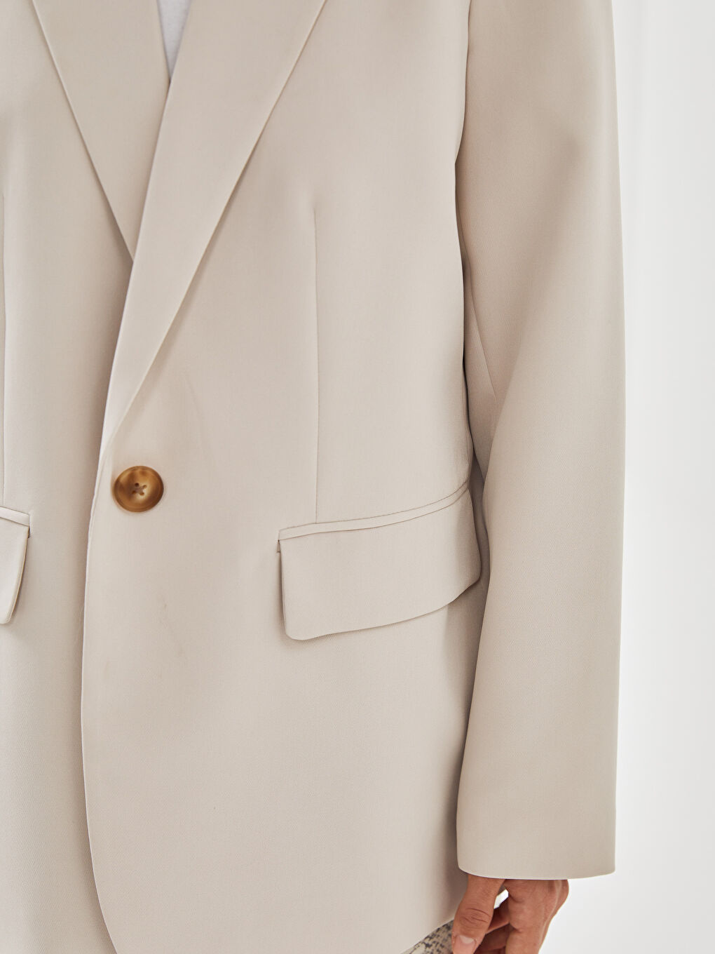 Crepe Women's Blazer Jacket -S50245Z8-Q85