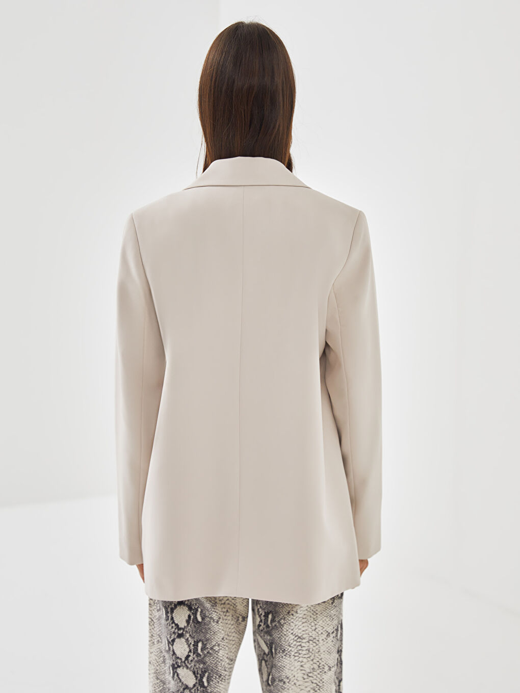 Crepe Women's Blazer Jacket -S50245Z8-Q85
