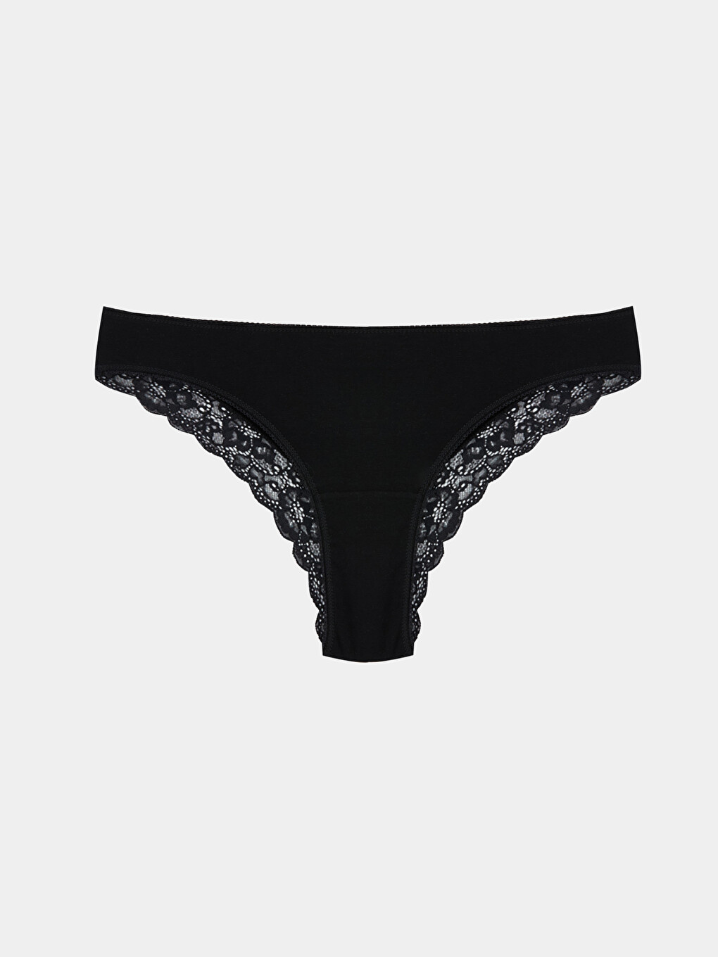 Siyah Dantel Detaylı Brazilian Külot-1