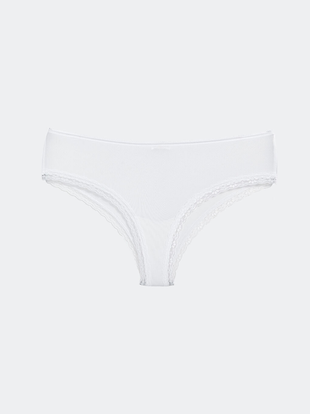 Beyaz Dantel Detaylı Brazilian Külot